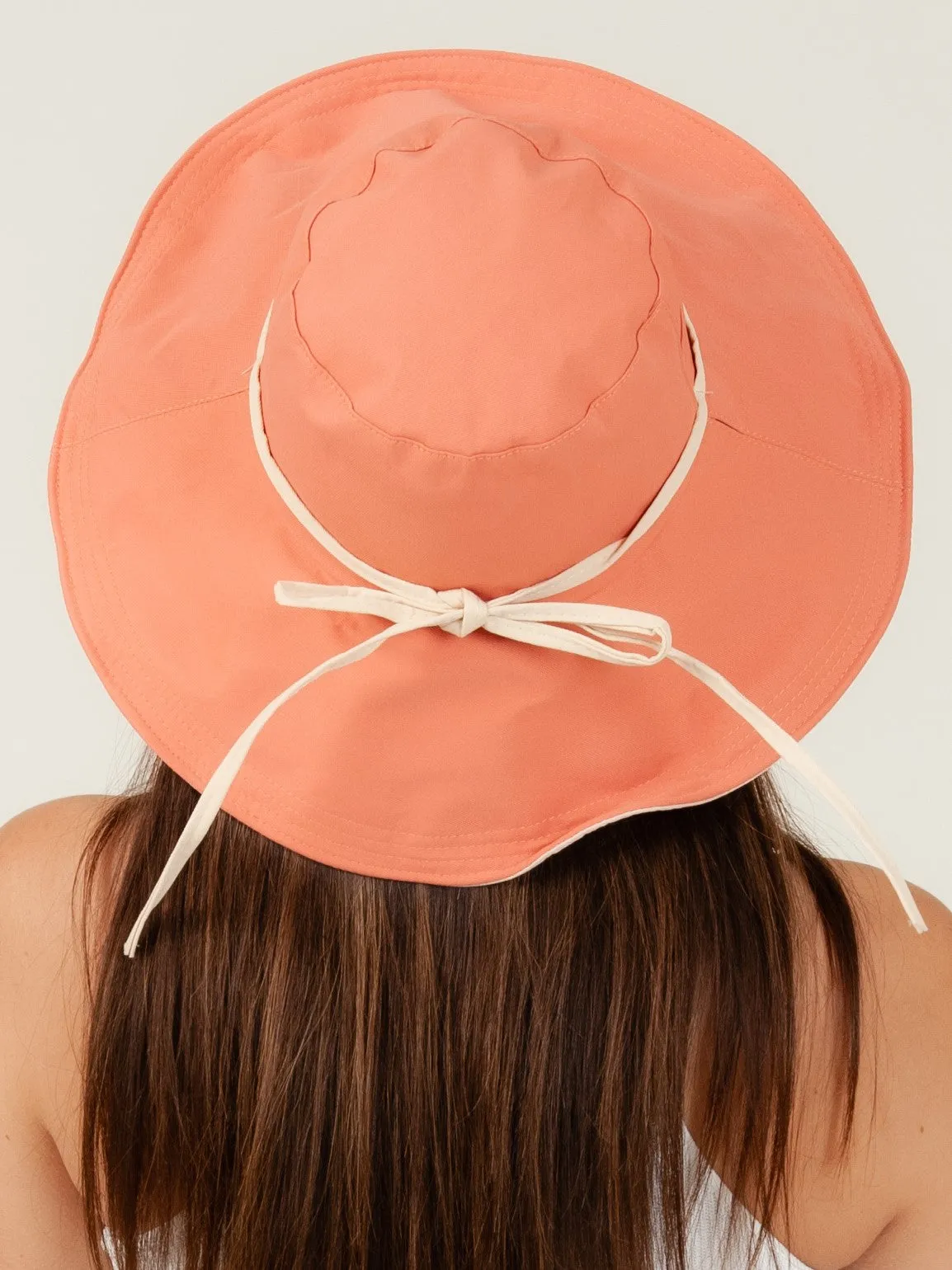 MIRANDA REVERSIBLE BUCKET HAT-D. CORAL sold by Lucca Couture product image thumbnail 3