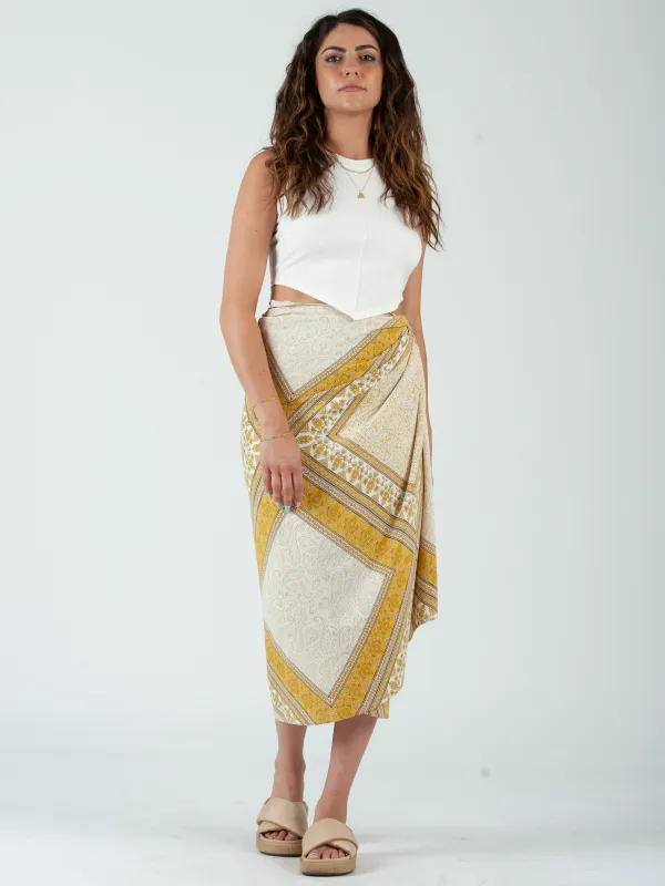 MITILINI GETAWAY PAREO-LEMON sold by Lucca Couture