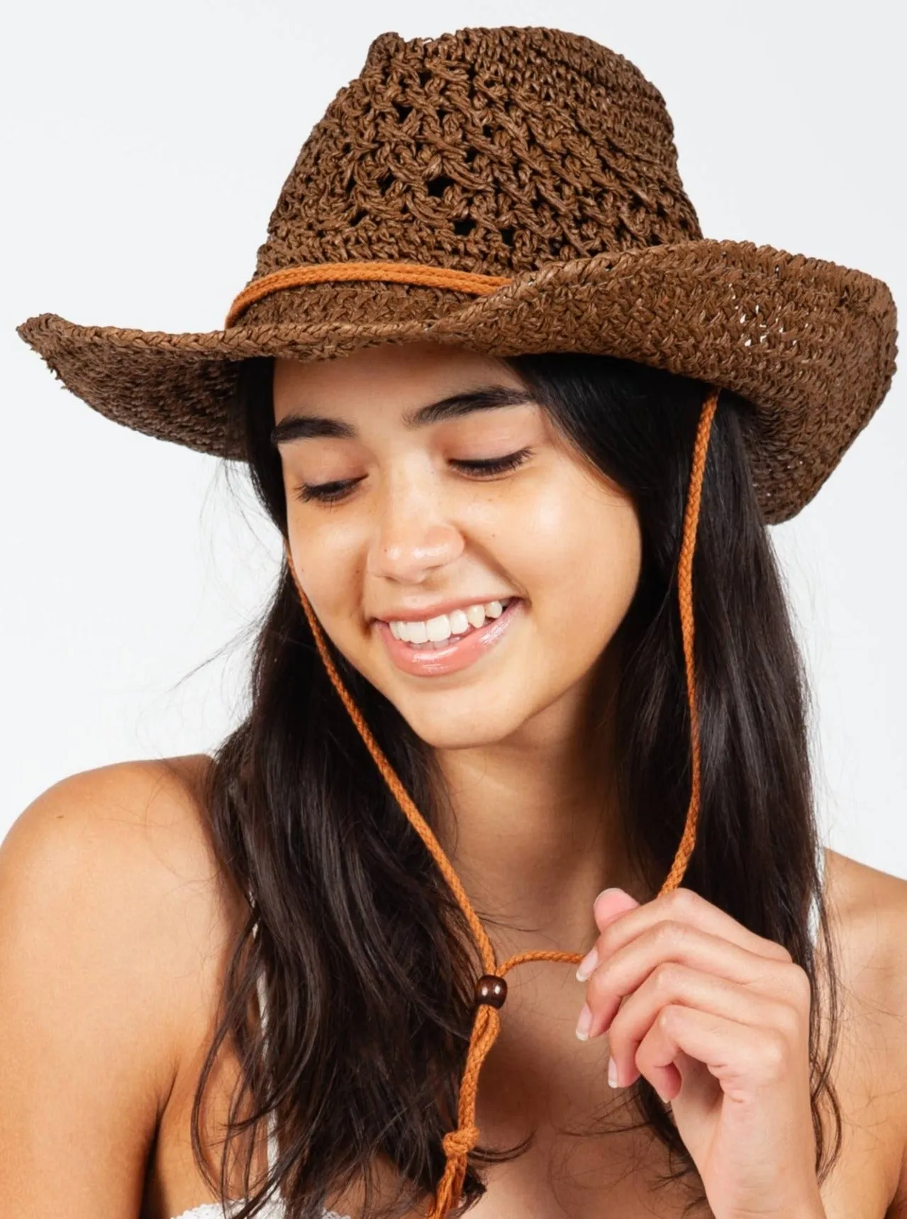 MADDIE COWGIRL HAT-BROWN sold by Lucca Couture