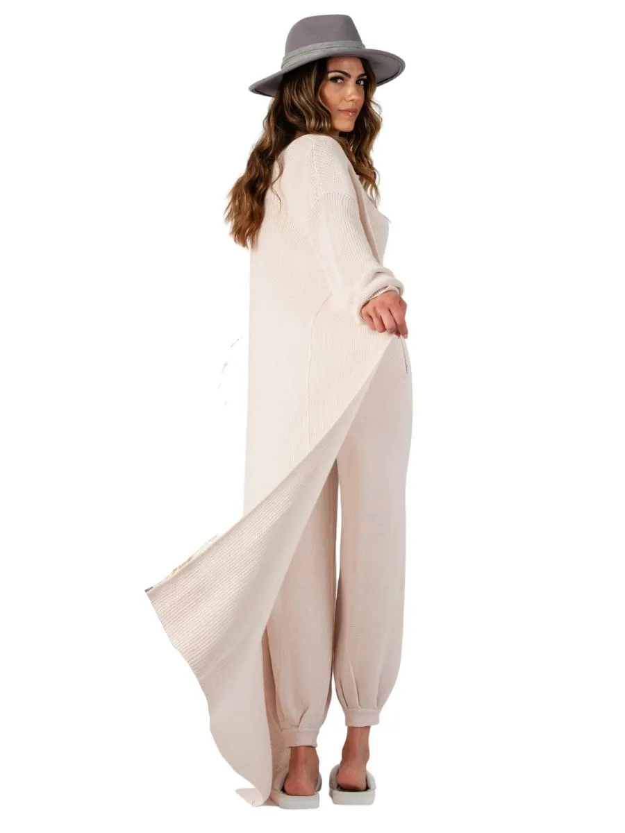 MAIA KNIT DUSTER-OYSTER sold by Lucca Couture product image thumbnail 3