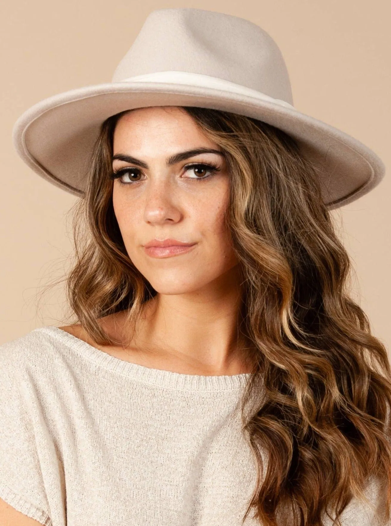 LOVELY WOOL FEDORA-PEARL sold by Lucca Couture