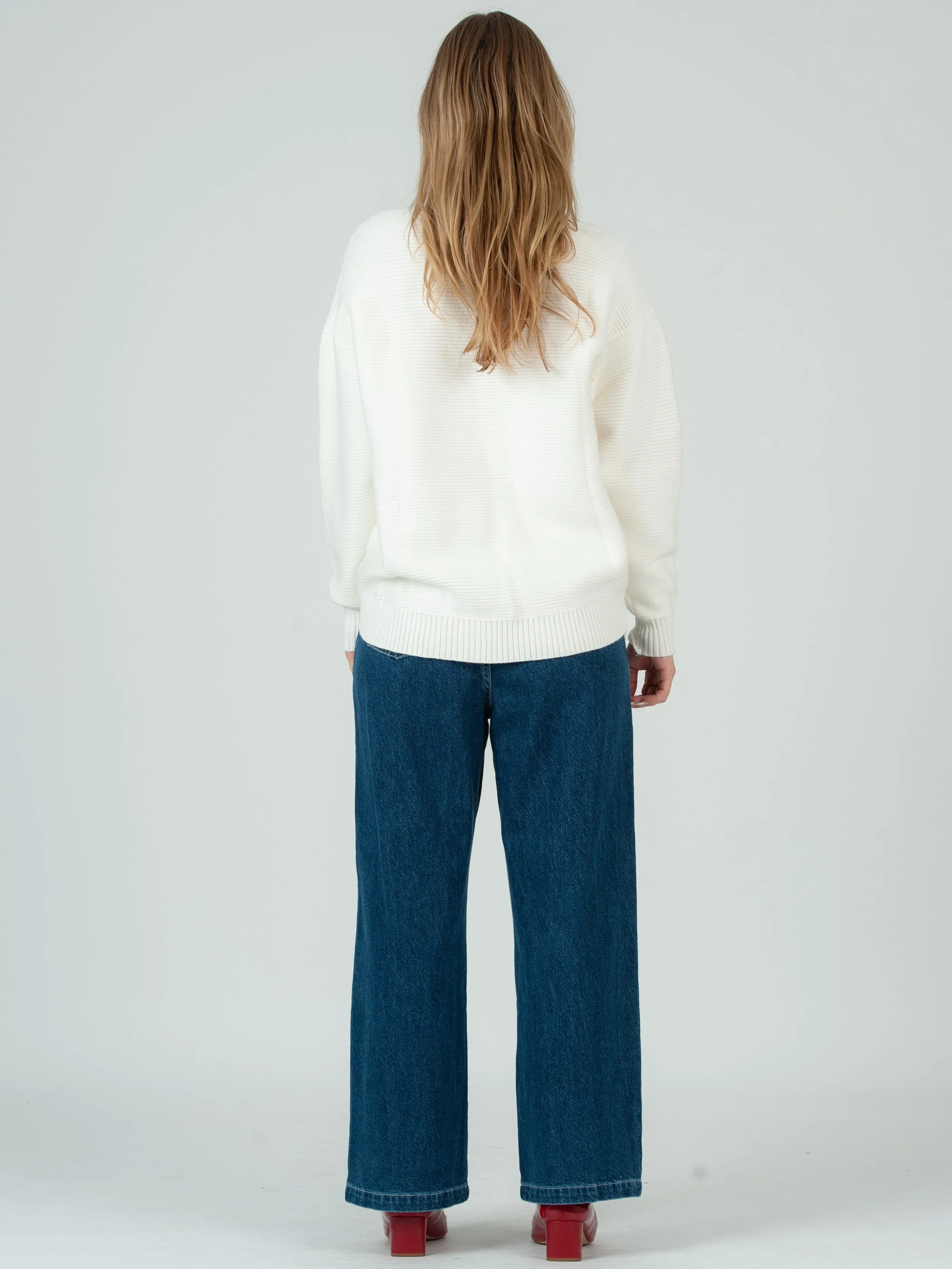 LIZZIE CUTOUT SWEATER-WHITE sold by Lucca Couture product image thumbnail 3