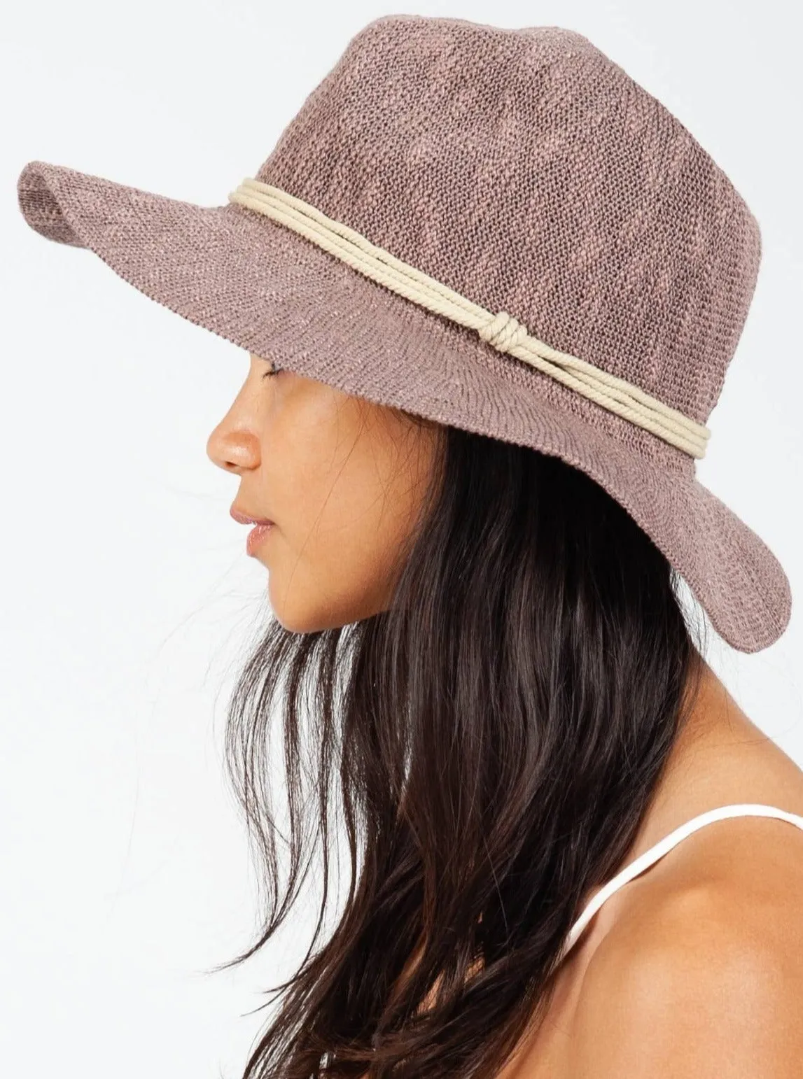 LEON PACKABLE FEDORA-MAUVEWOOD sold by Lucca Couture product image thumbnail 2