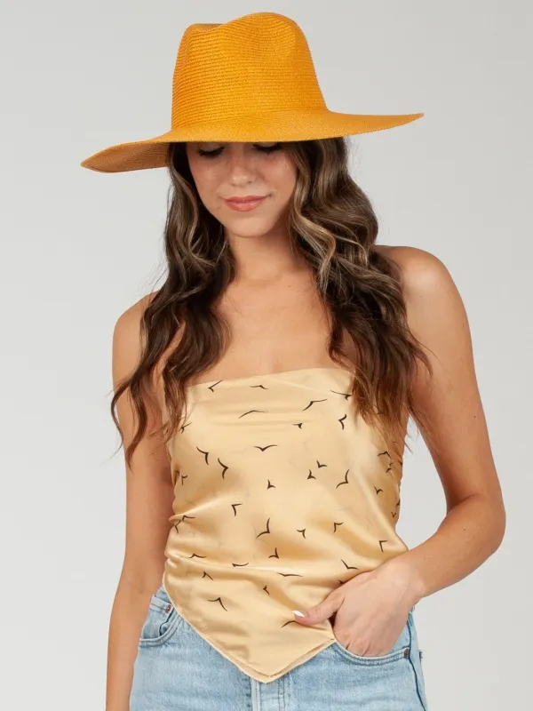 FLIGHT SATIN SCARF-SUN BIRD sold by Lucca Couture