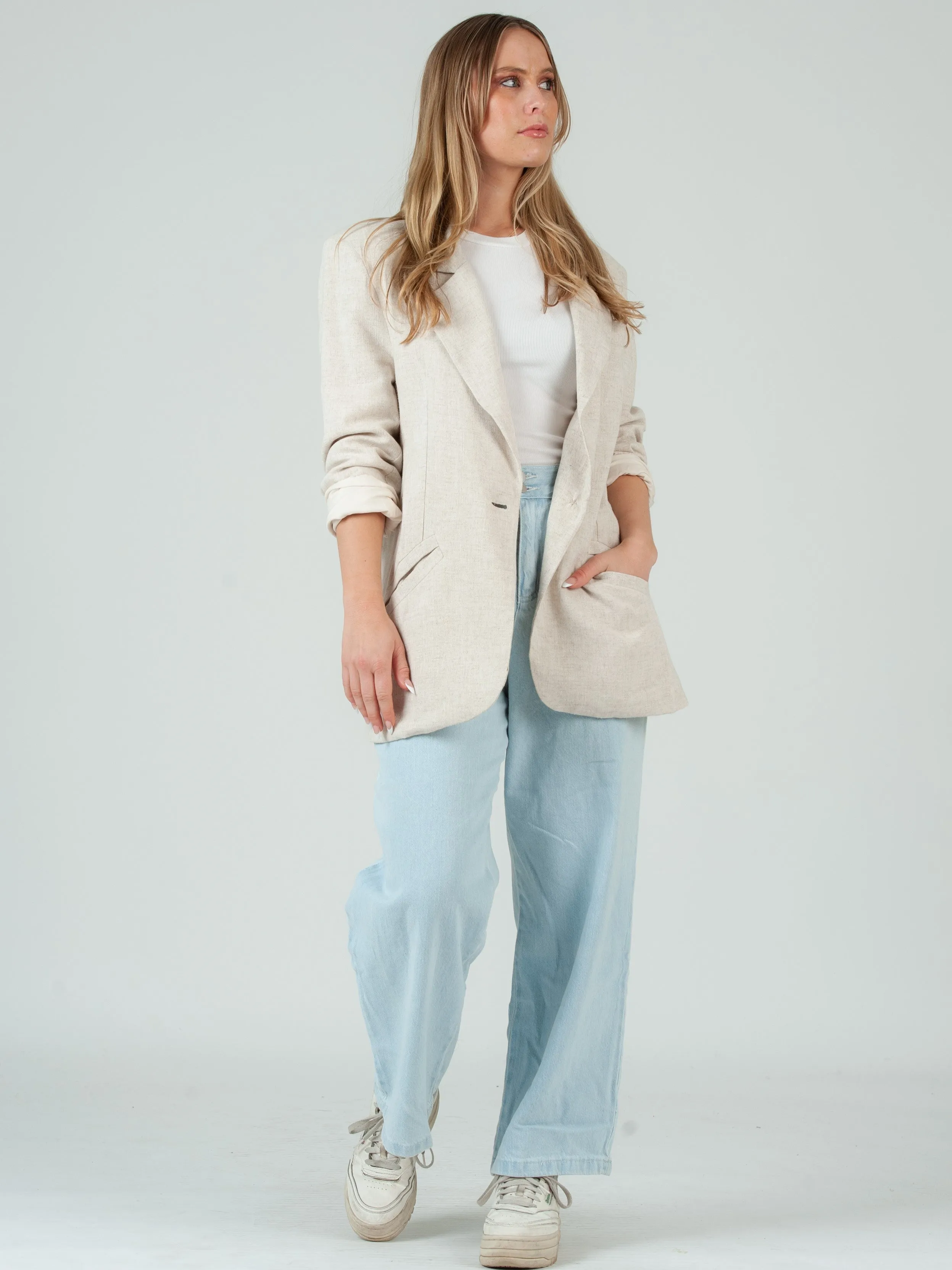 FLYNN BLAZER-WHEAT sold by Lucca Couture product image thumbnail 5