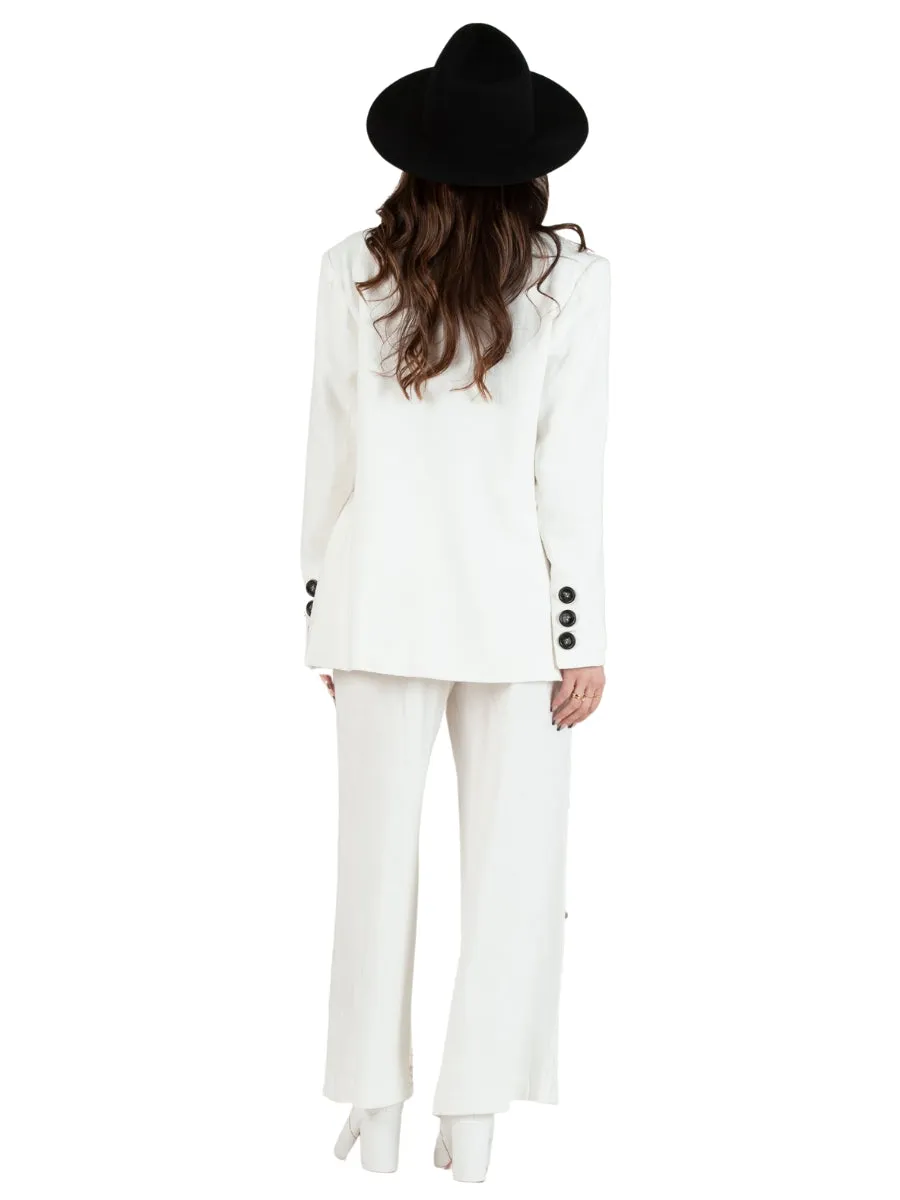 FLYNN BLAZER-WHITE sold by Lucca Couture product image thumbnail 3