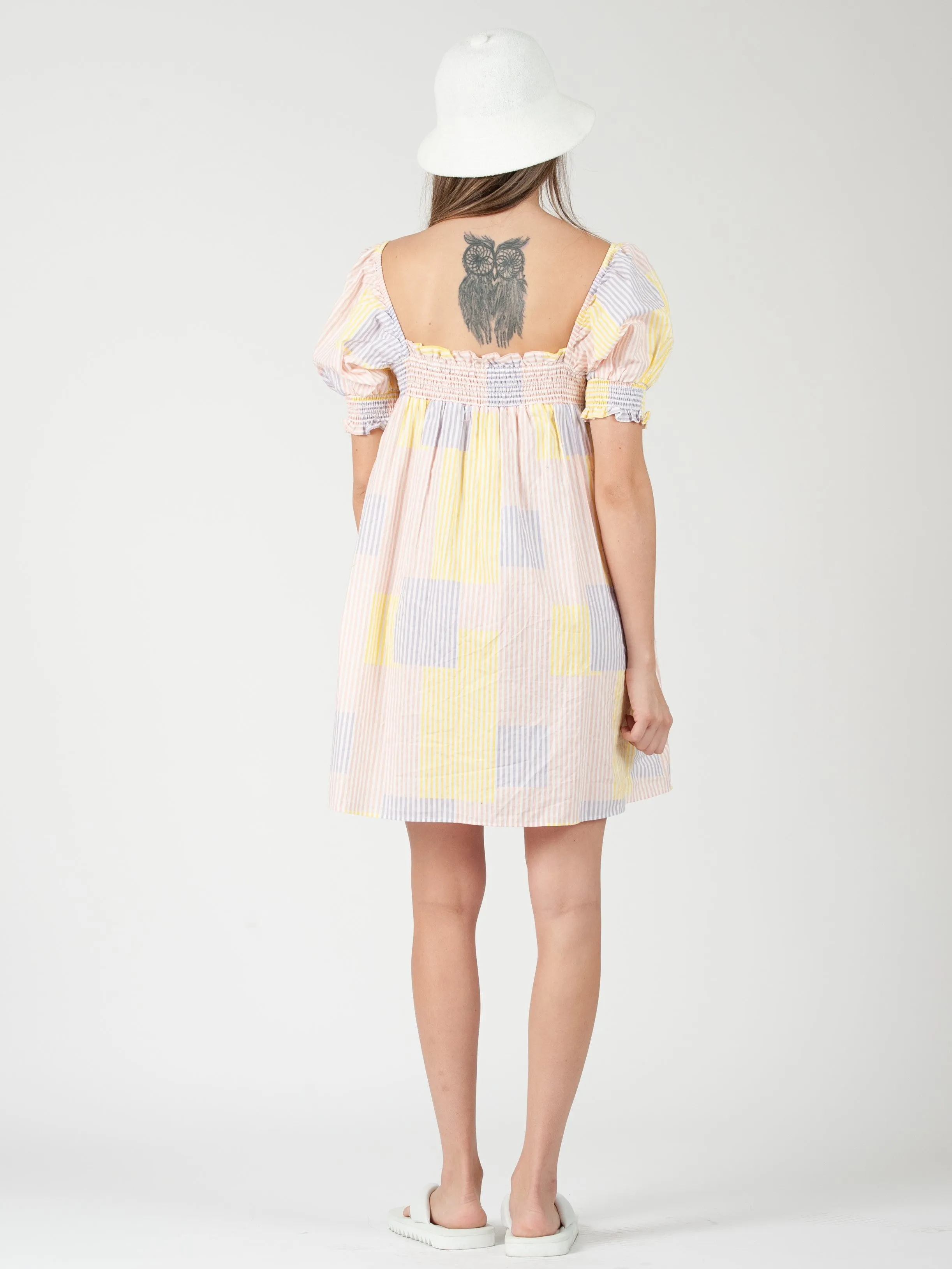 GRACIE PATCHWORK DRESS-PASTEL MIX sold by Lucca Couture product image thumbnail 3