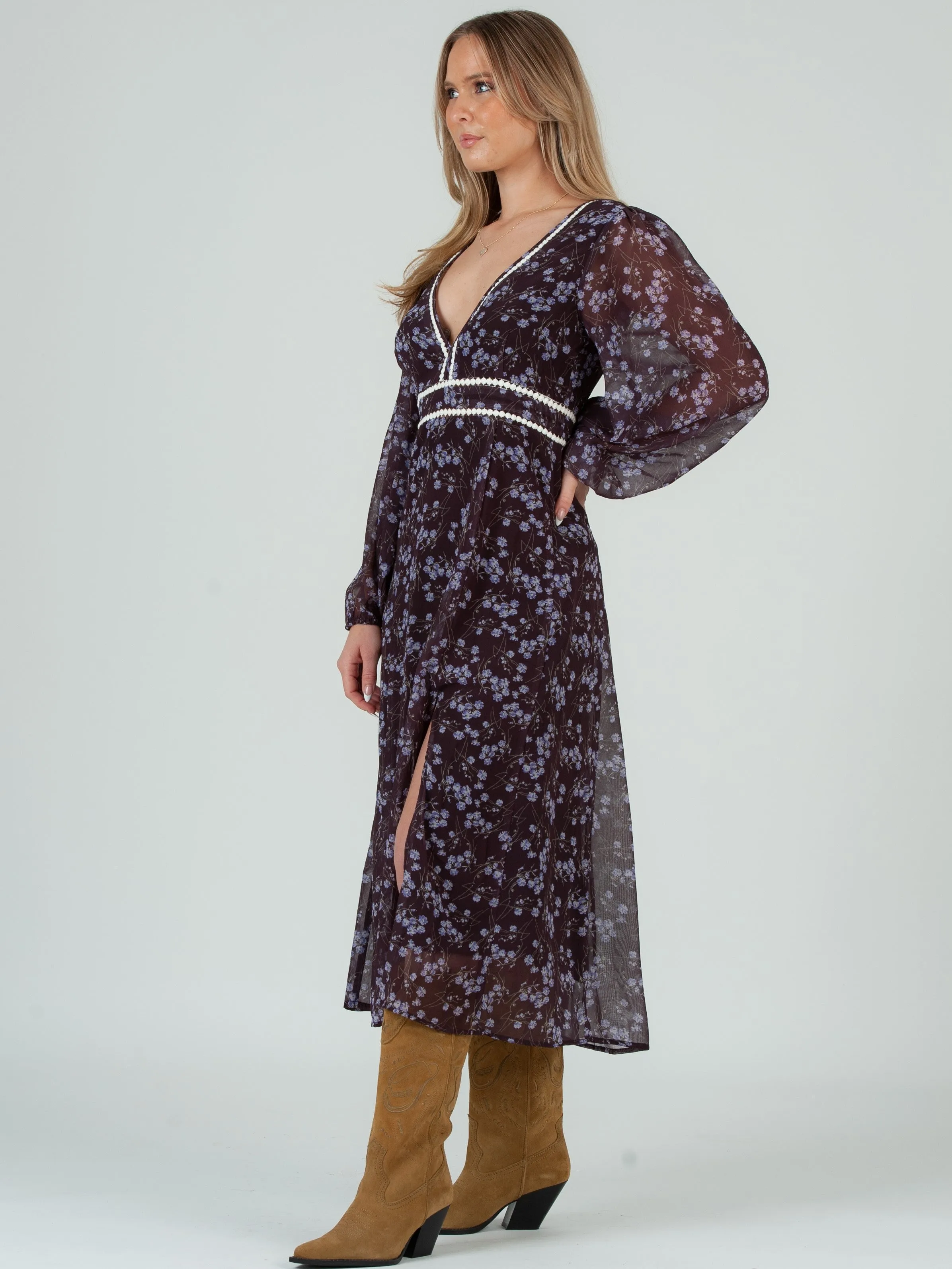 LAURIE PRAIRIE DRESS-IRIS FLORAL sold by Lucca Couture product image thumbnail 2