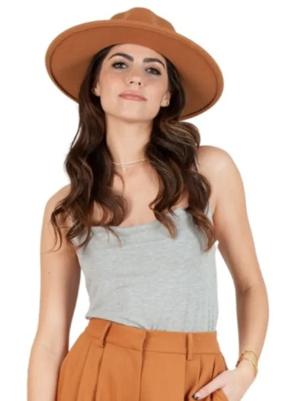 KELSIE DRAPE CAMI-HEATHER GREY sold by Lucca Couture