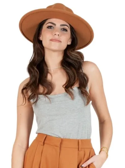 KELSIE DRAPE CAMI-HEATHER GREY sold by Lucca Couture