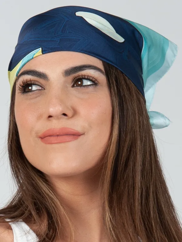 JASPER SATIN SCARF-MINT BLUE sold by Lucca Couture