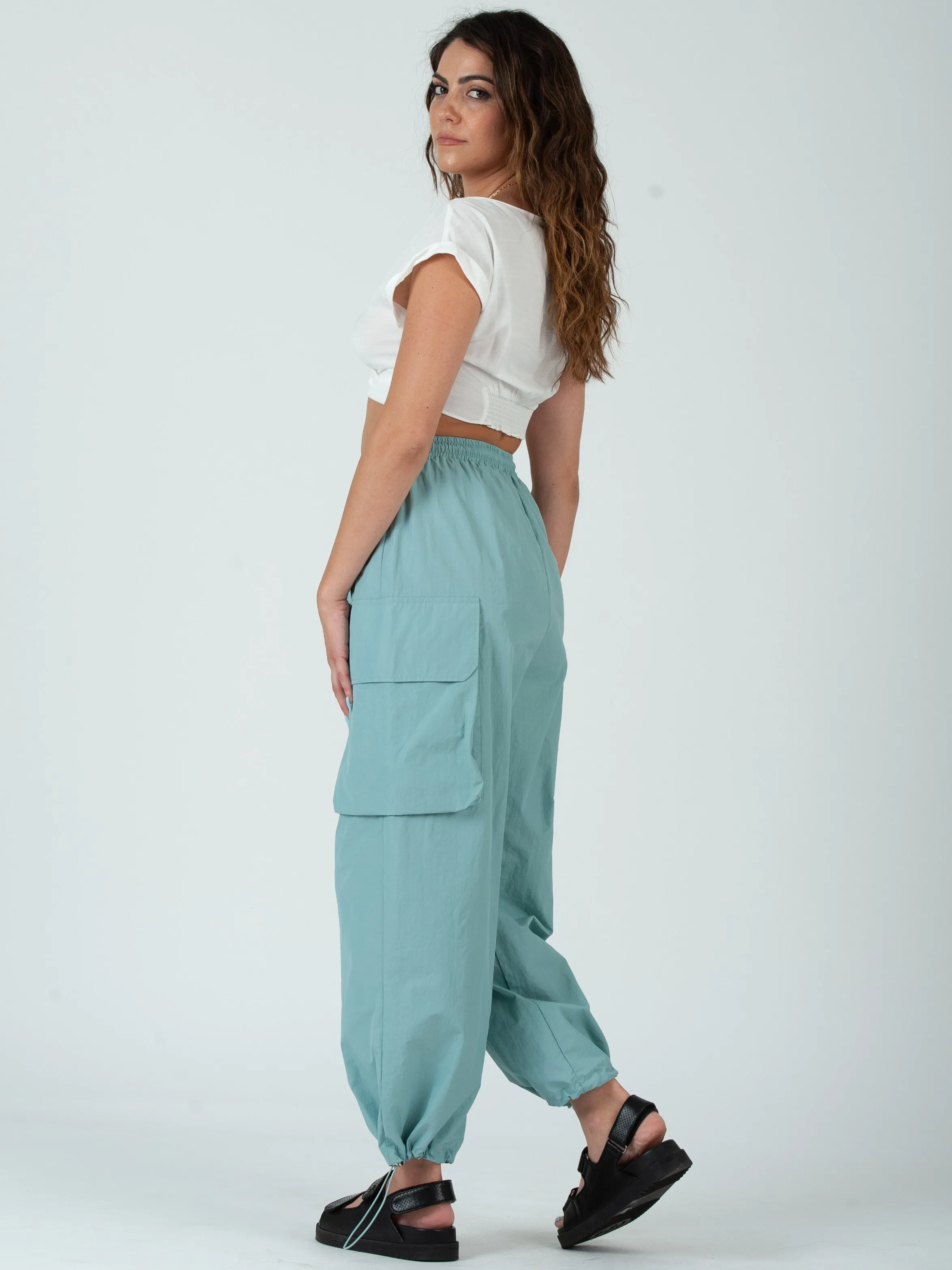 HIRO TWIST FRONT CROP TOP-WHITE sold by Lucca Couture product image thumbnail 4