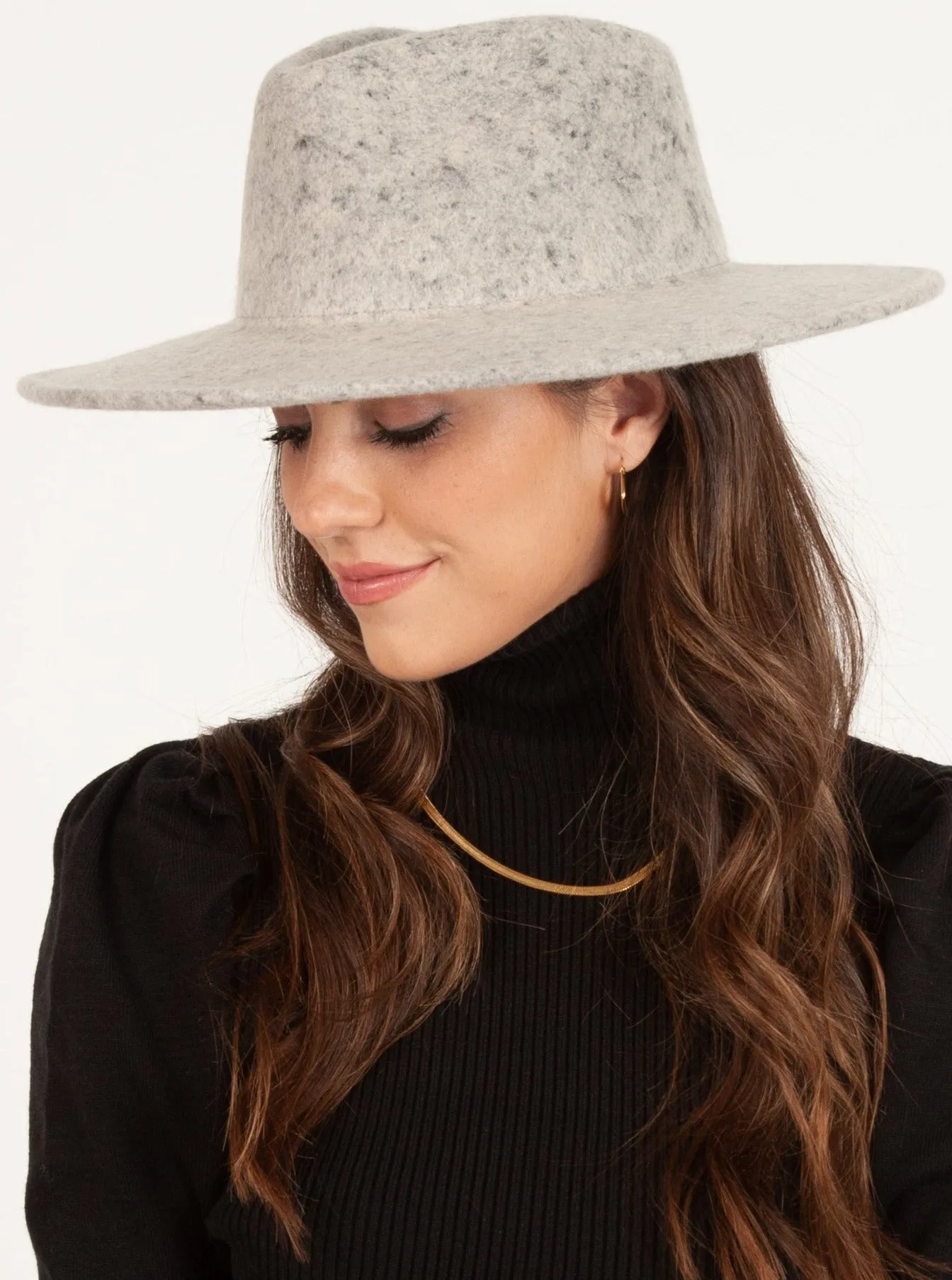 TATUM WOOL FEDORA-PEPPER sold by Lucca Couture product image thumbnail 4