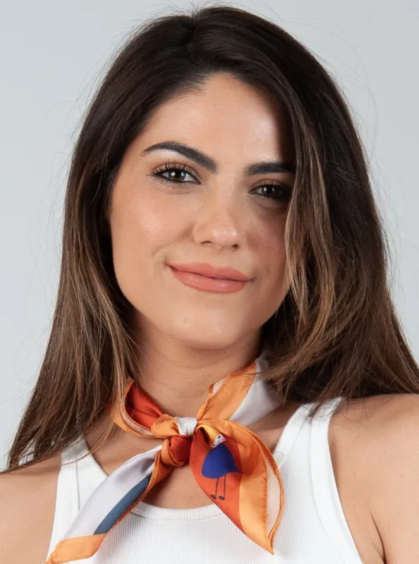 DUTCH NECK SATIN SCARF-GNOME sold by Lucca Couture