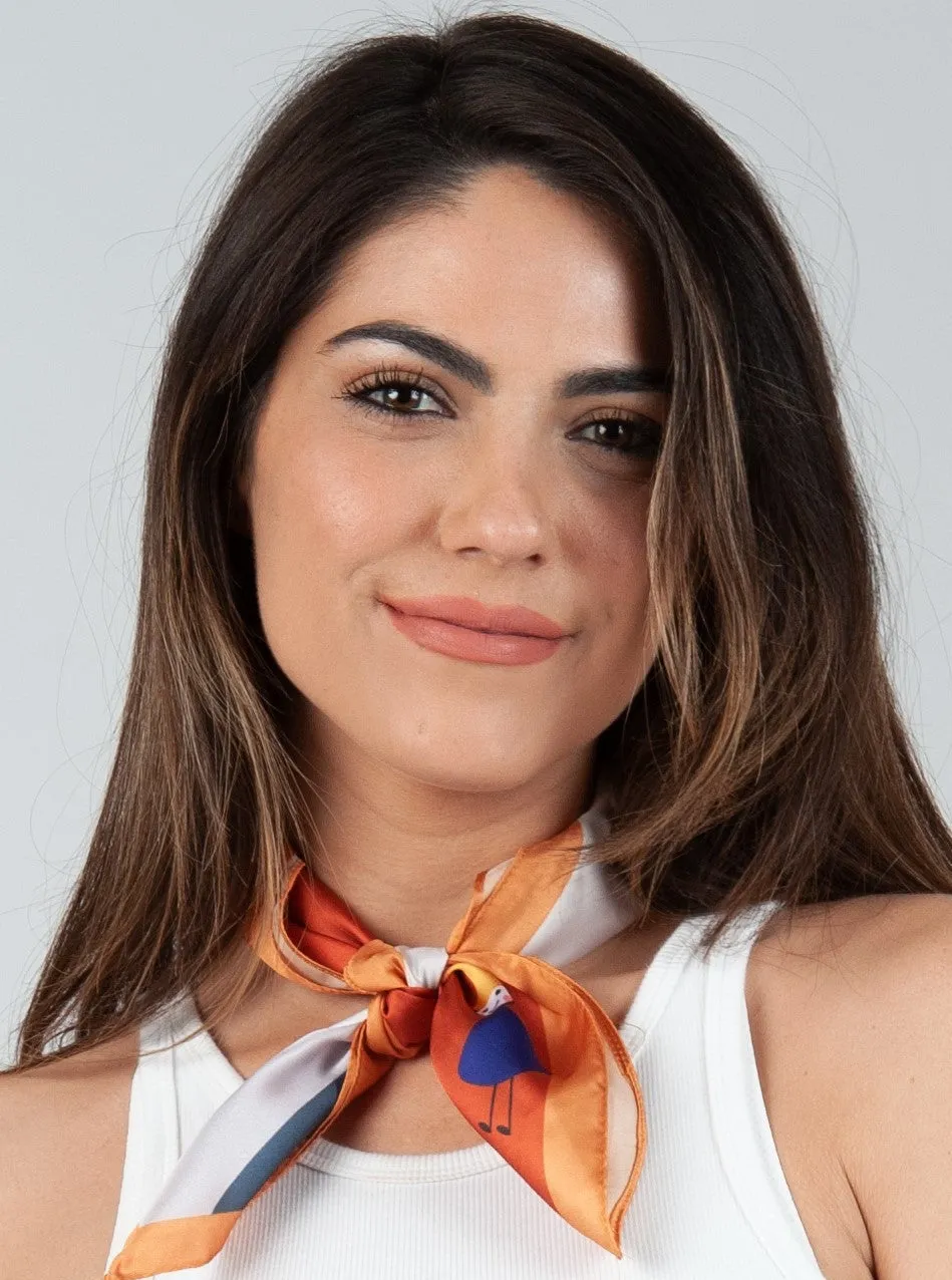 DUTCH NECK SATIN SCARF-GNOME sold by Lucca Couture