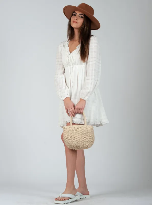 DAYLILY BASKET WEAVE BAG-IVORY sold by Lucca Couture