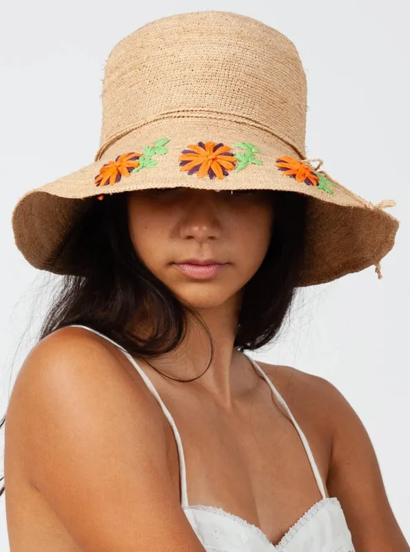 CRAFT HAND CROCHET HAT-FLORAL MOTIF sold by Lucca Couture