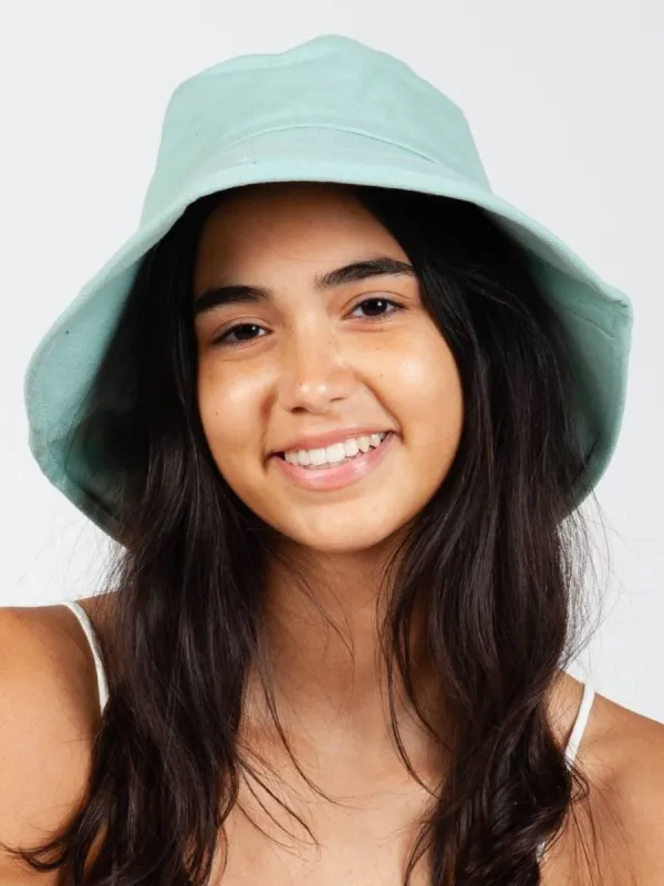 CLASSIC CANVAS BUCKET HAT-MINT sold by Lucca Couture