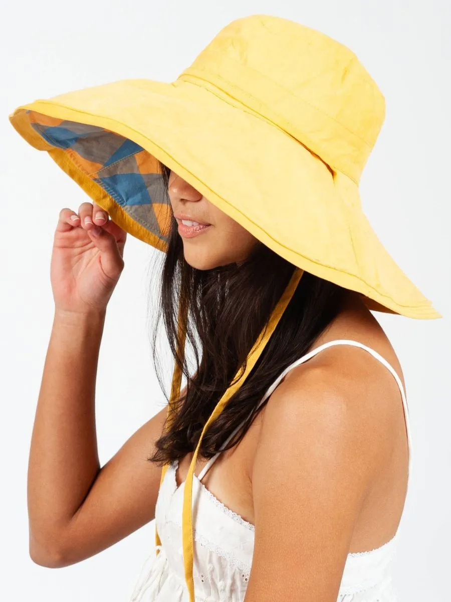 CHECKERED CANVAS HAT-SHERBERT sold by Lucca Couture product image thumbnail 3