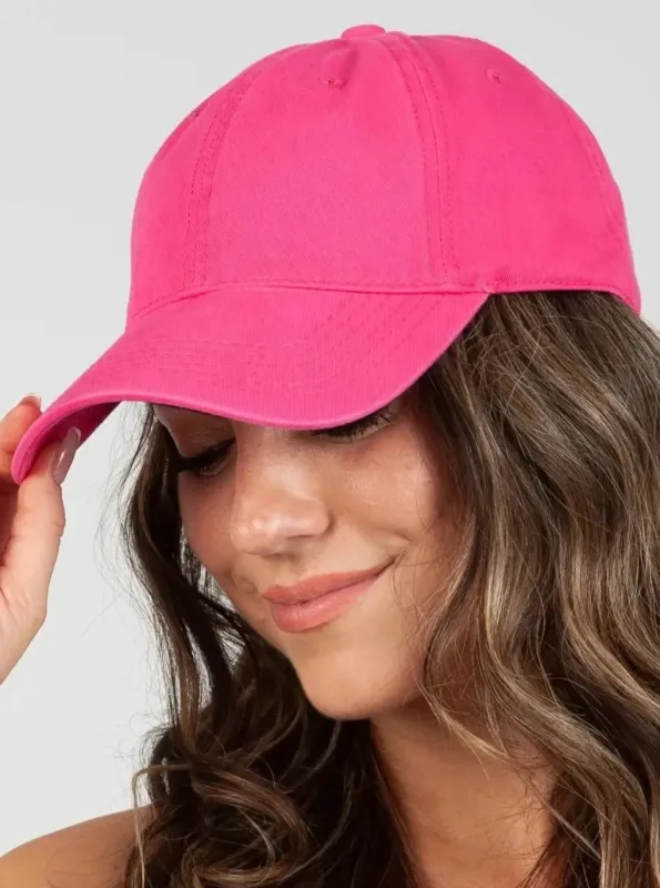 CHARLIE BASEBALL CAP-PINK sold by Lucca Couture