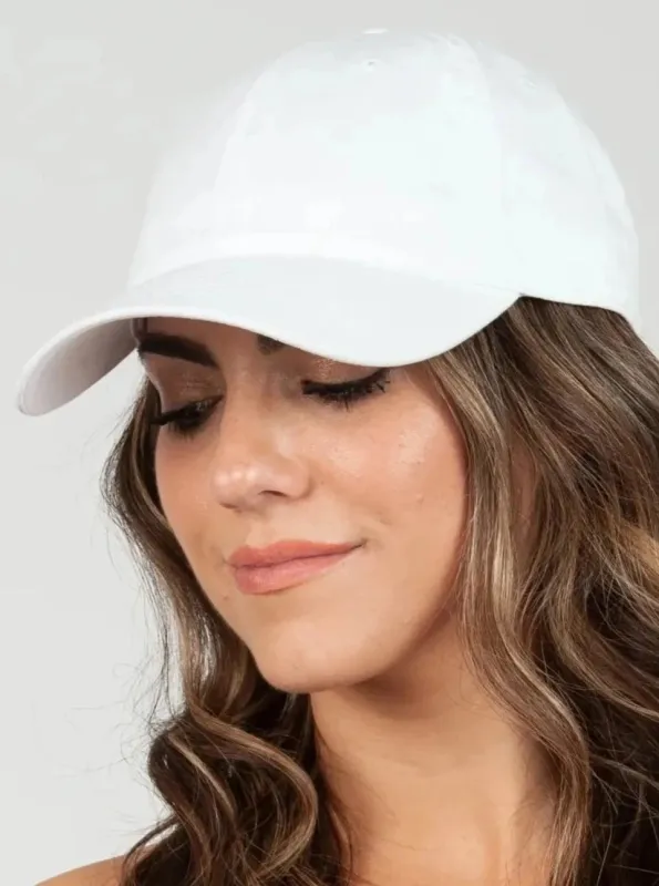 CHARLIE BASEBALL CAP-WHITE sold by Lucca Couture