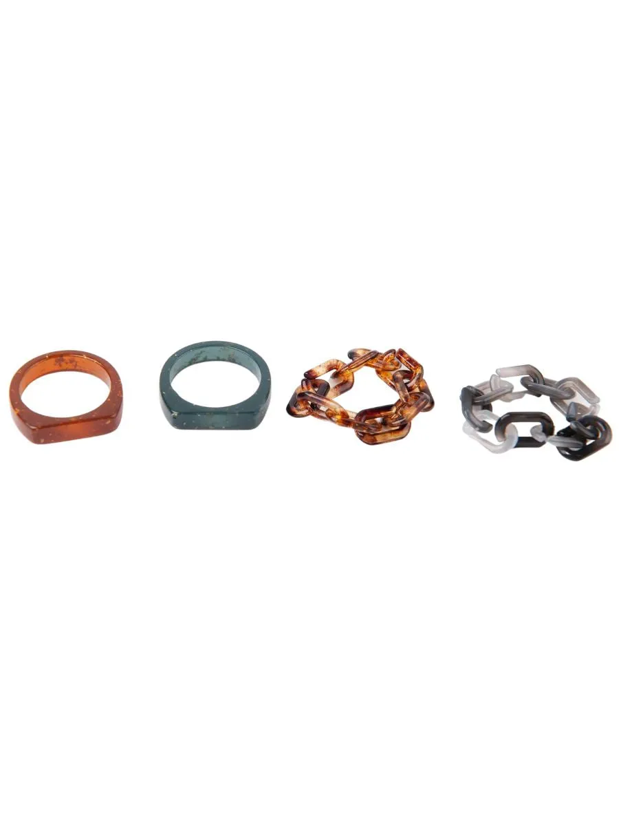 CHAIN GANG RESIN RING sold by Lucca Couture