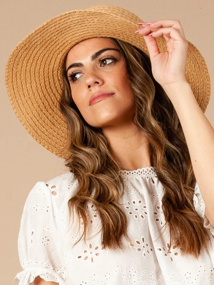BARSA STRAW BOATER-TAN sold by Lucca Couture product image thumbnail 2