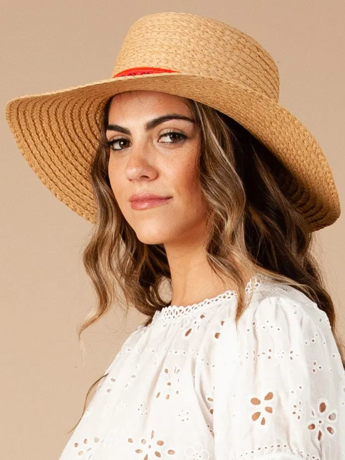 BARSA STRAW BOATER-TAN sold by Lucca Couture product image thumbnail 3