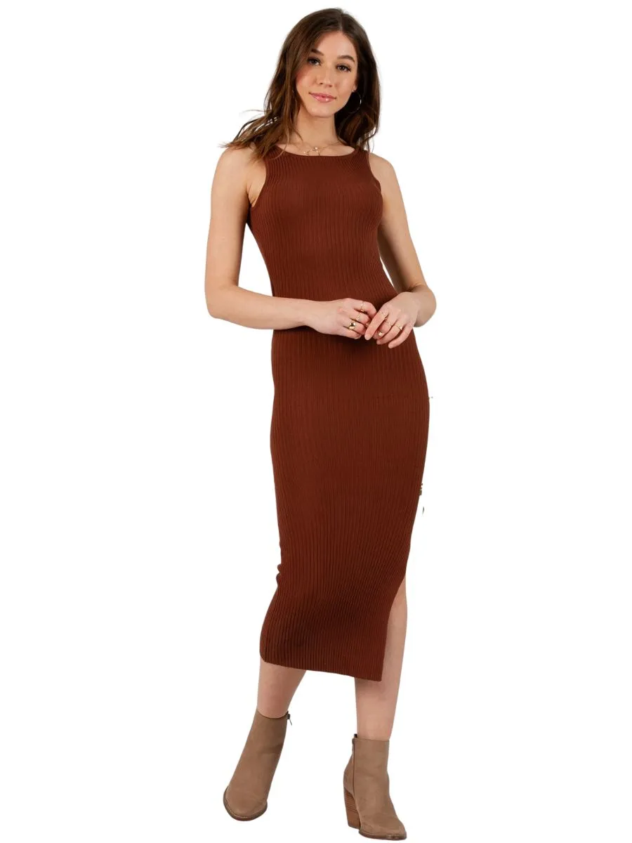 Women's Knit Ribbed Midi Dress sold by Lucca Couture product image thumbnail 2