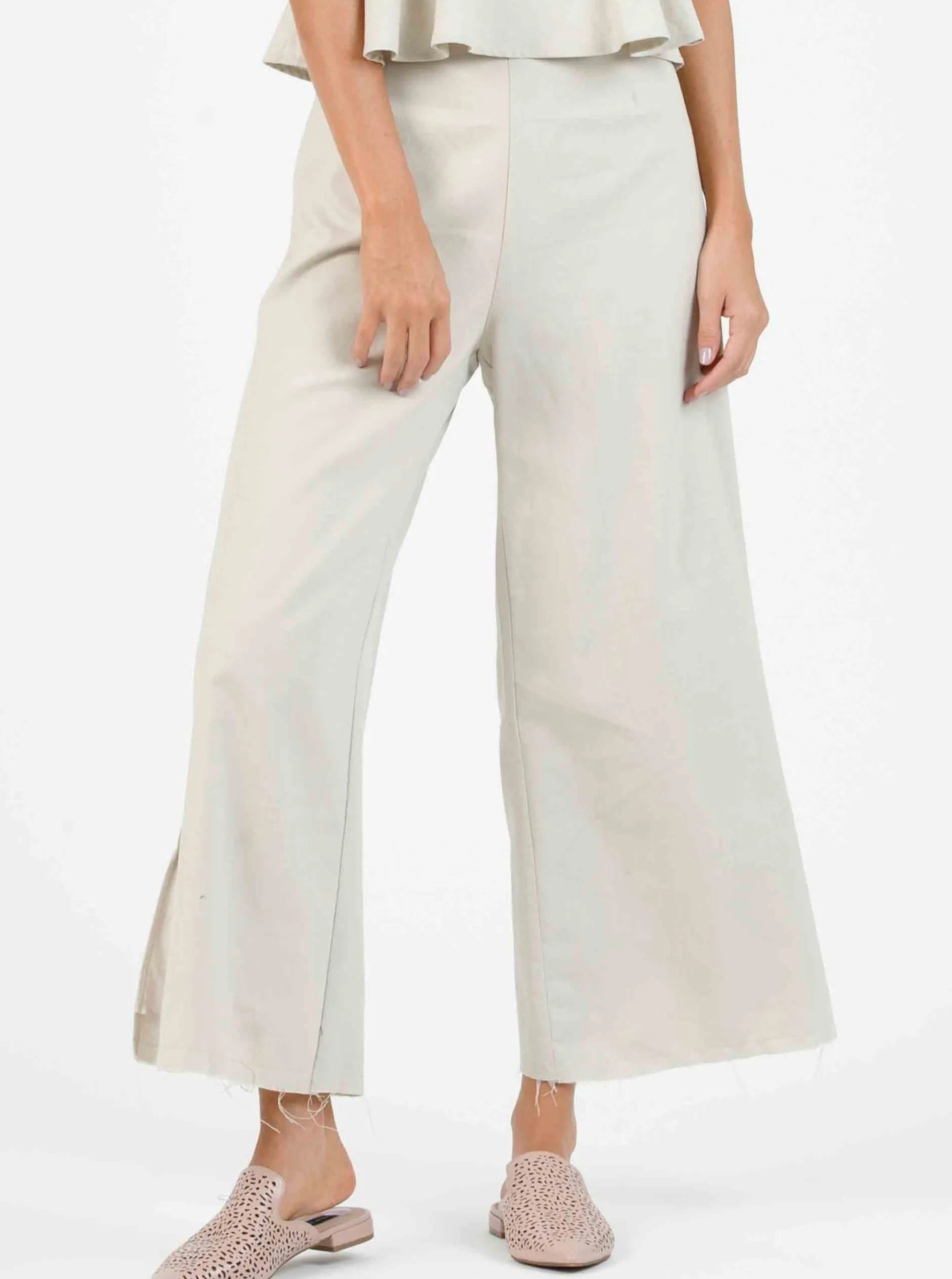 MELISSA FRINGE CULOTTES-STONE sold by Lucca Couture