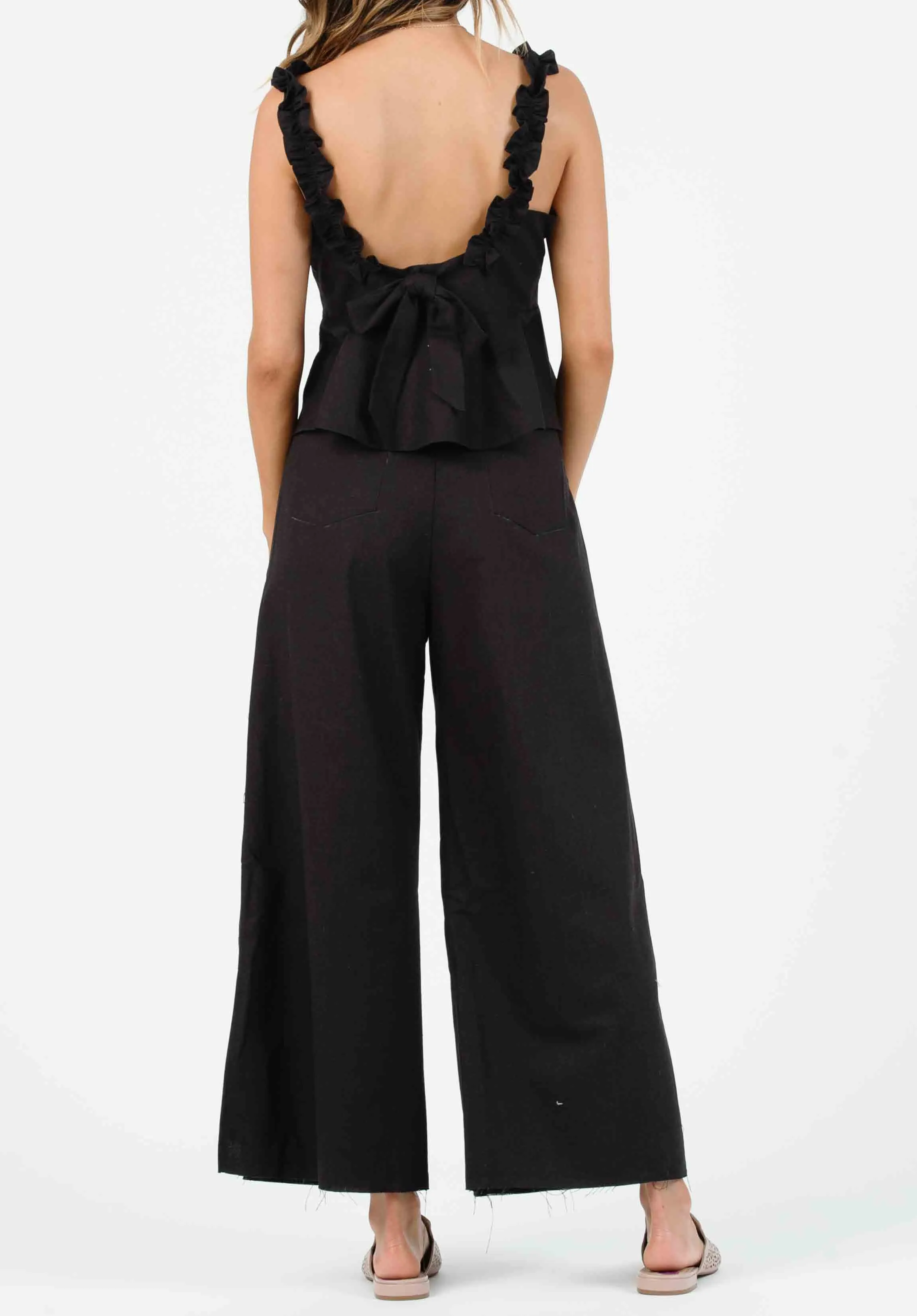 MELISSA FRINGE CULOTTES-BLACK sold by Lucca Couture product image thumbnail 3
