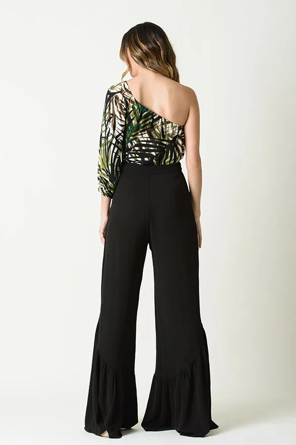 GABRIELLE ONE SHOULDER TOP-PALM PRINT sold by Lucca Couture product image thumbnail 3