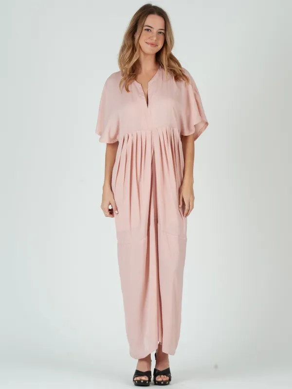 HYDRANGEA MAXI DRESS-PEACHY sold by Lucca Couture