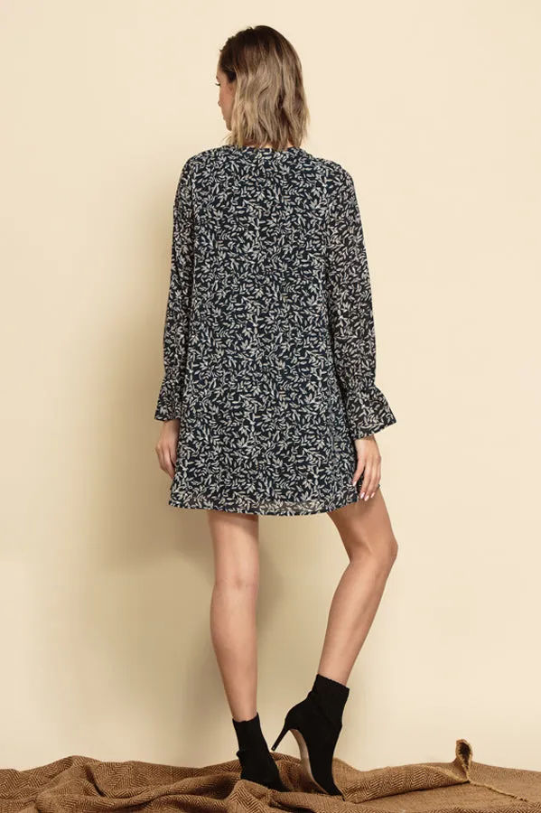 VALERIA MINI DRESS-NAVY FLORAL sold by Lucca Couture product image thumbnail 3