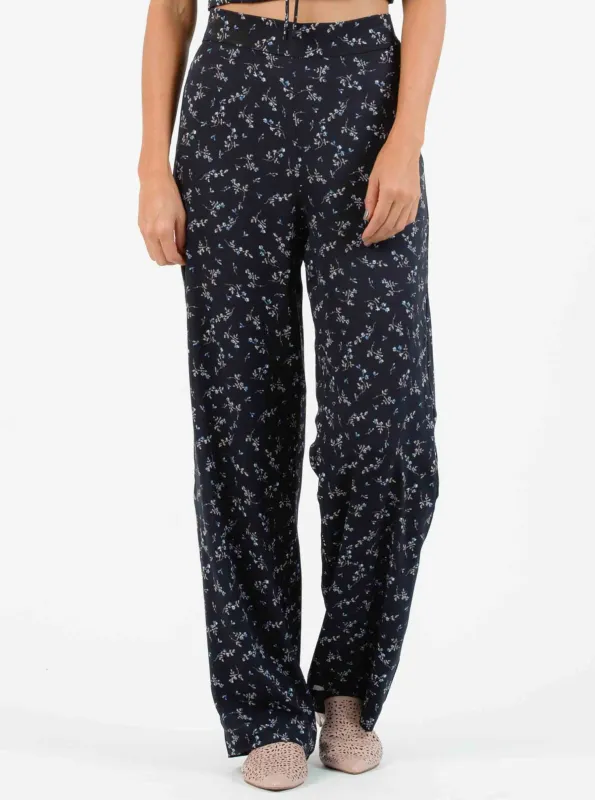 IRIS PALAZZO PANT-NAVY MINI FLORAL sold by Lucca Couture