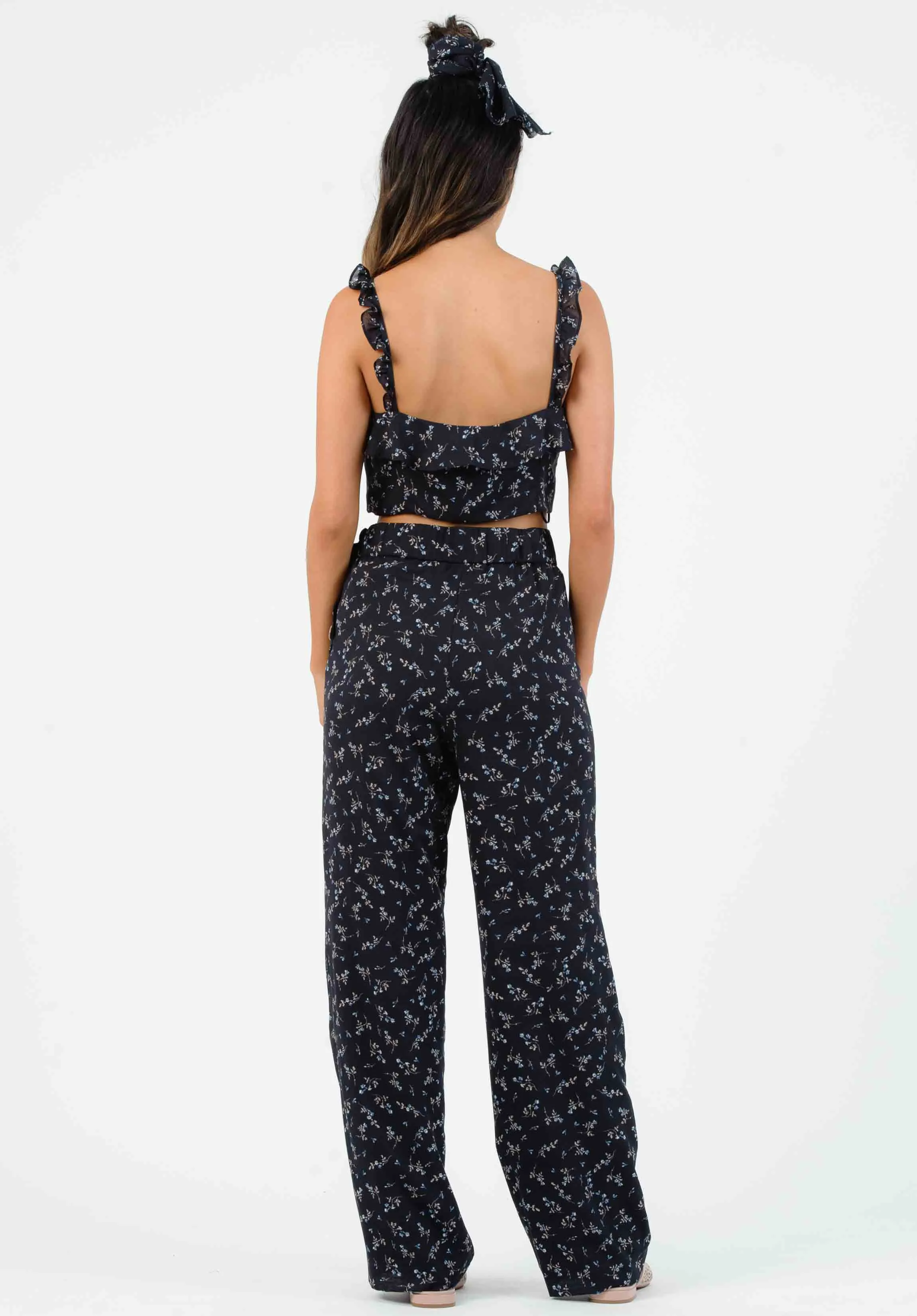 IRIS PALAZZO PANT-NAVY MINI FLORAL sold by Lucca Couture product image thumbnail 4
