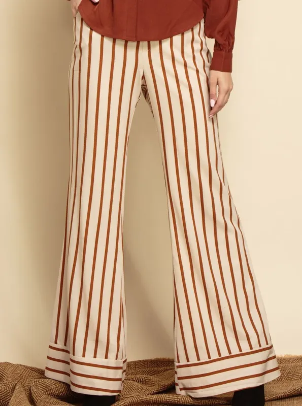 ISLA CONTRAST CUFF PANT-AUTUMN ROAD sold by Lucca Couture