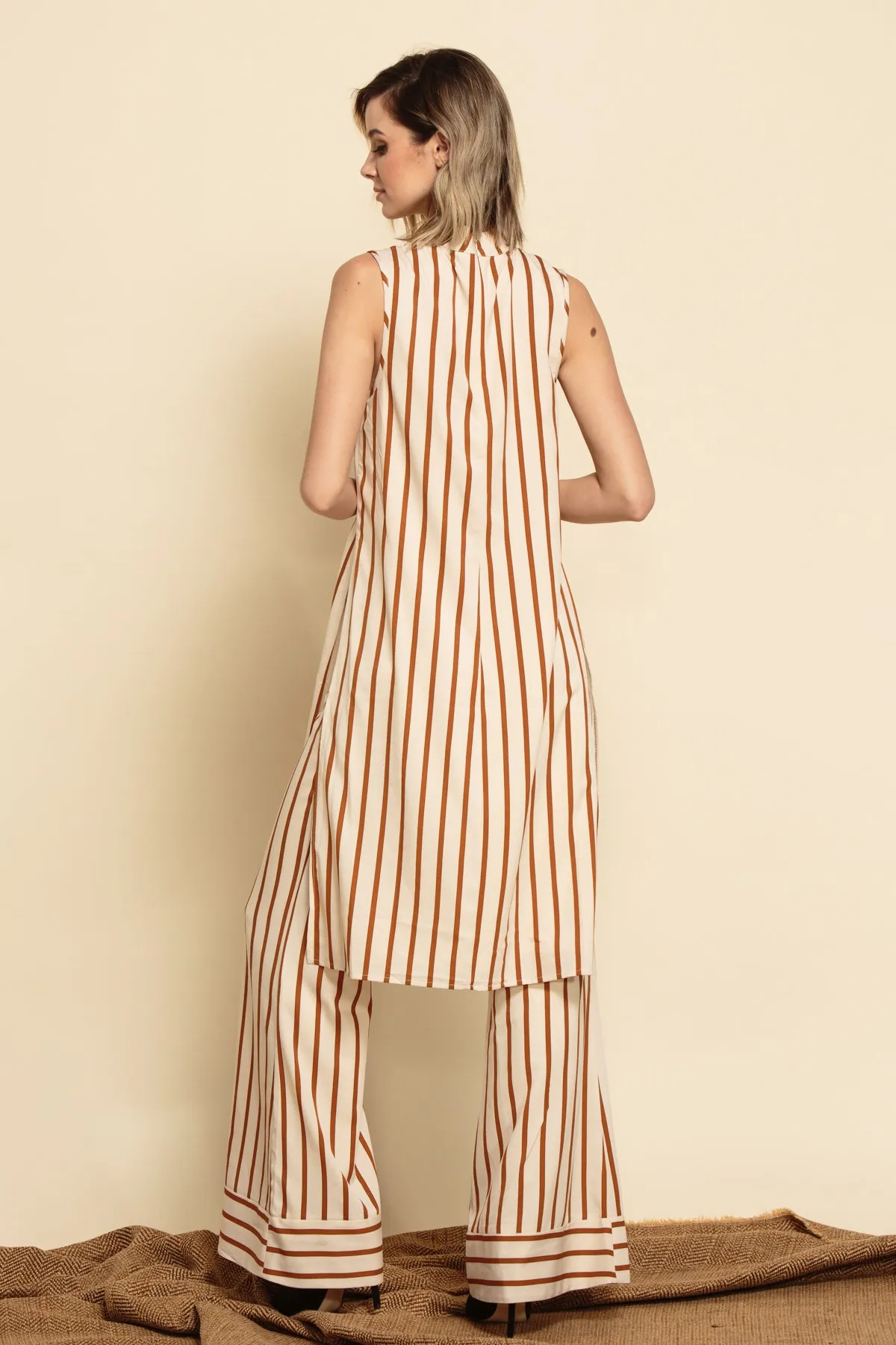 ISLA CONTRAST CUFF PANT-AUTUMN ROAD sold by Lucca Couture product image thumbnail 4