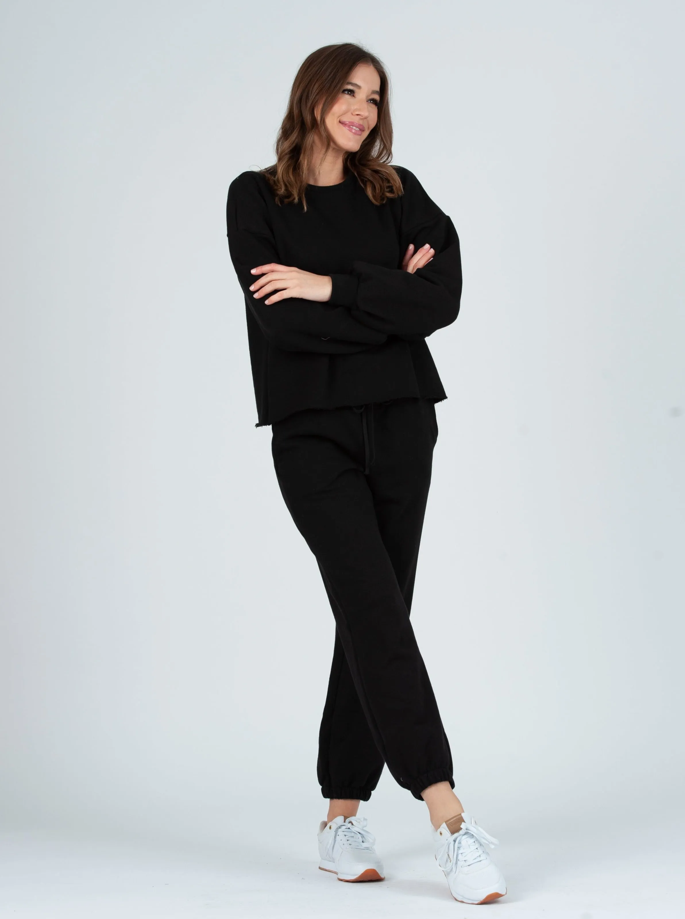 FAYE SWEATSHIRT SET-BLACK sold by Lucca Couture product image thumbnail 2