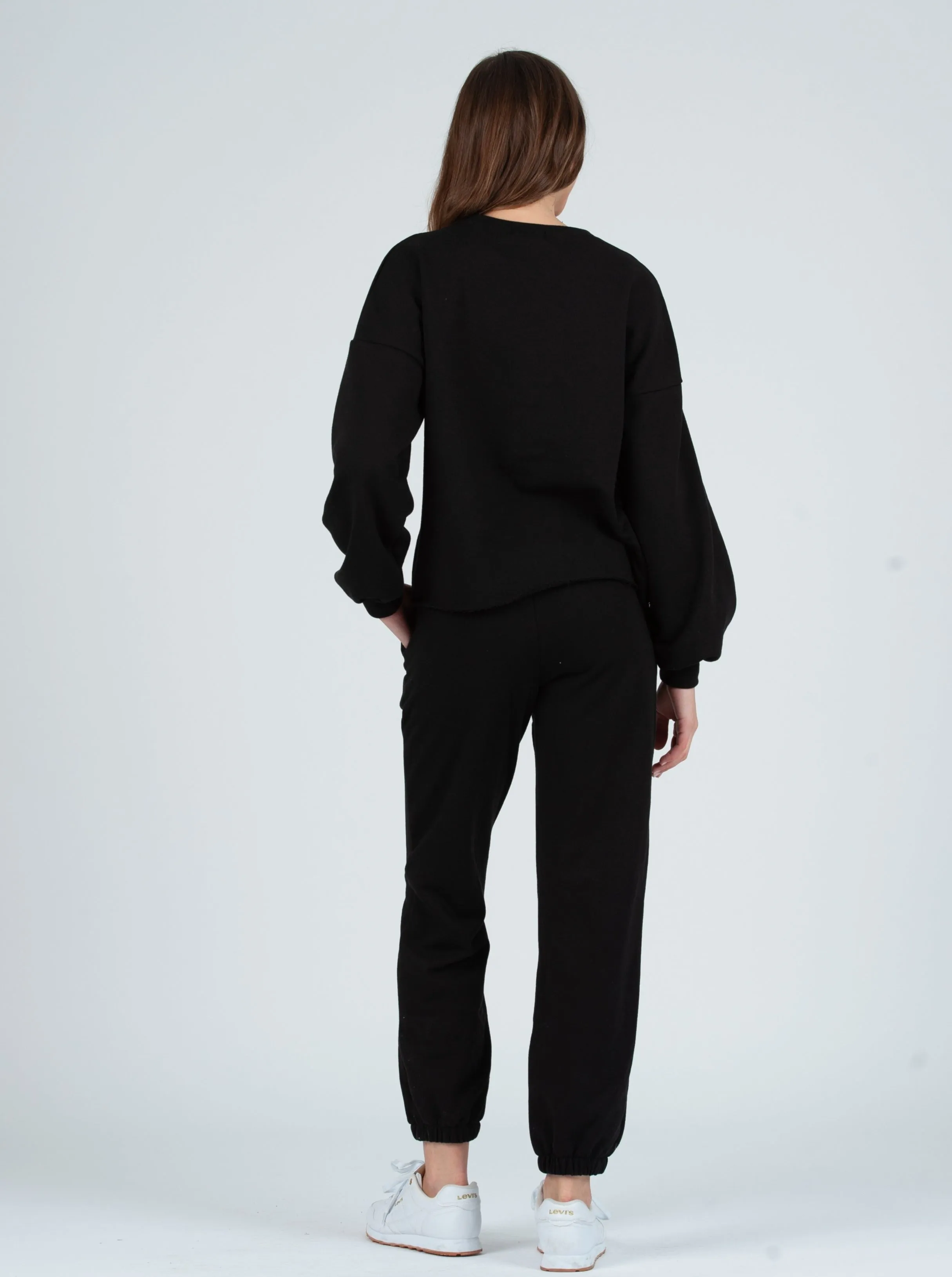 FAYE SWEATSHIRT SET-BLACK sold by Lucca Couture product image thumbnail 3