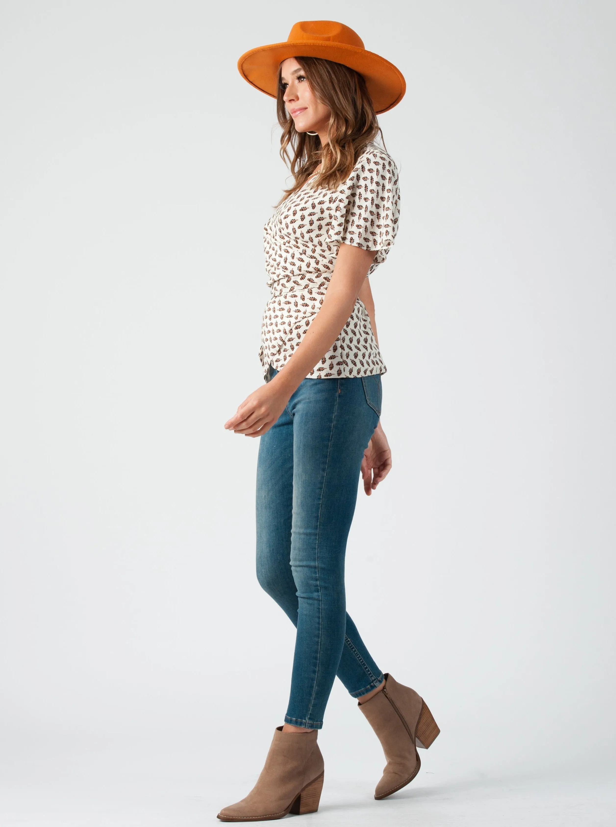 FARIS WRAP TOP-VANILLA LEAF sold by Lucca Couture product image thumbnail 2