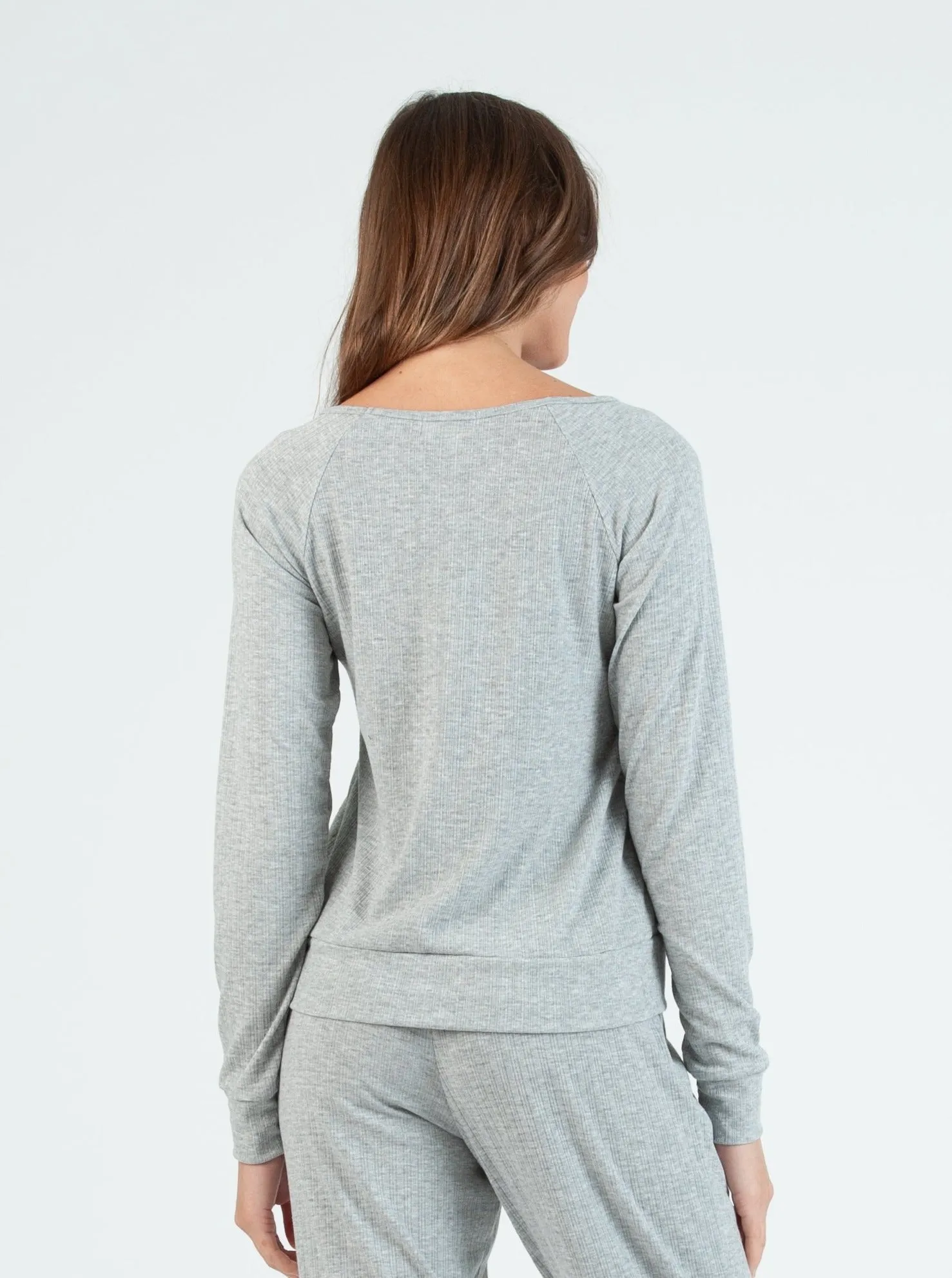 COOKIE LS TOP-GREY POINTELLE sold by Lucca Couture product image thumbnail 3