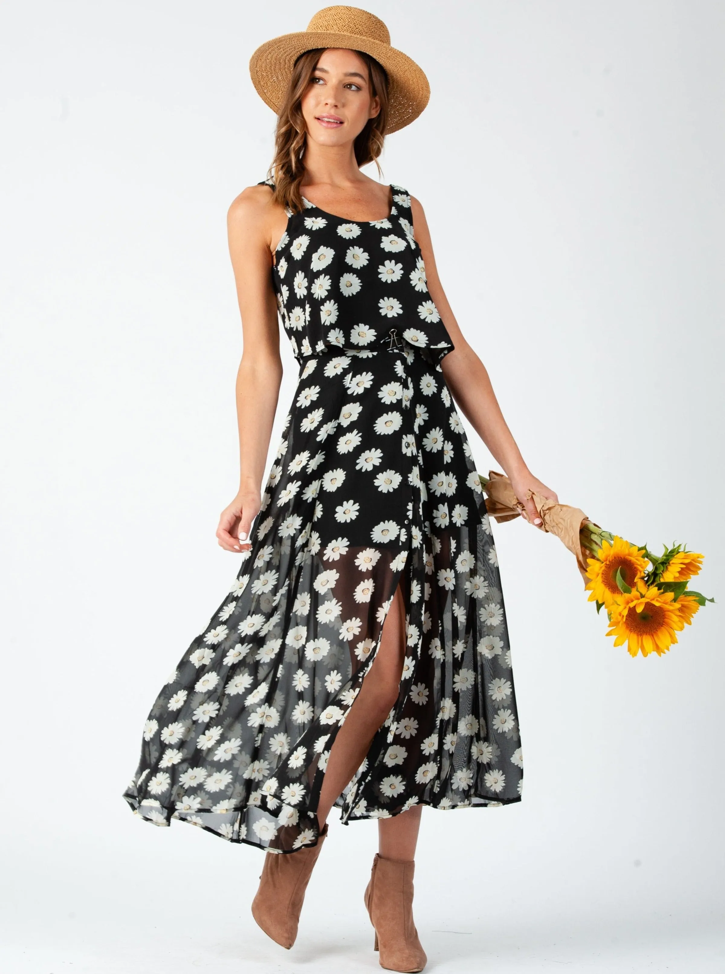DAISY MAXI SKIRT-BLACK sold by Lucca Couture product image thumbnail 2