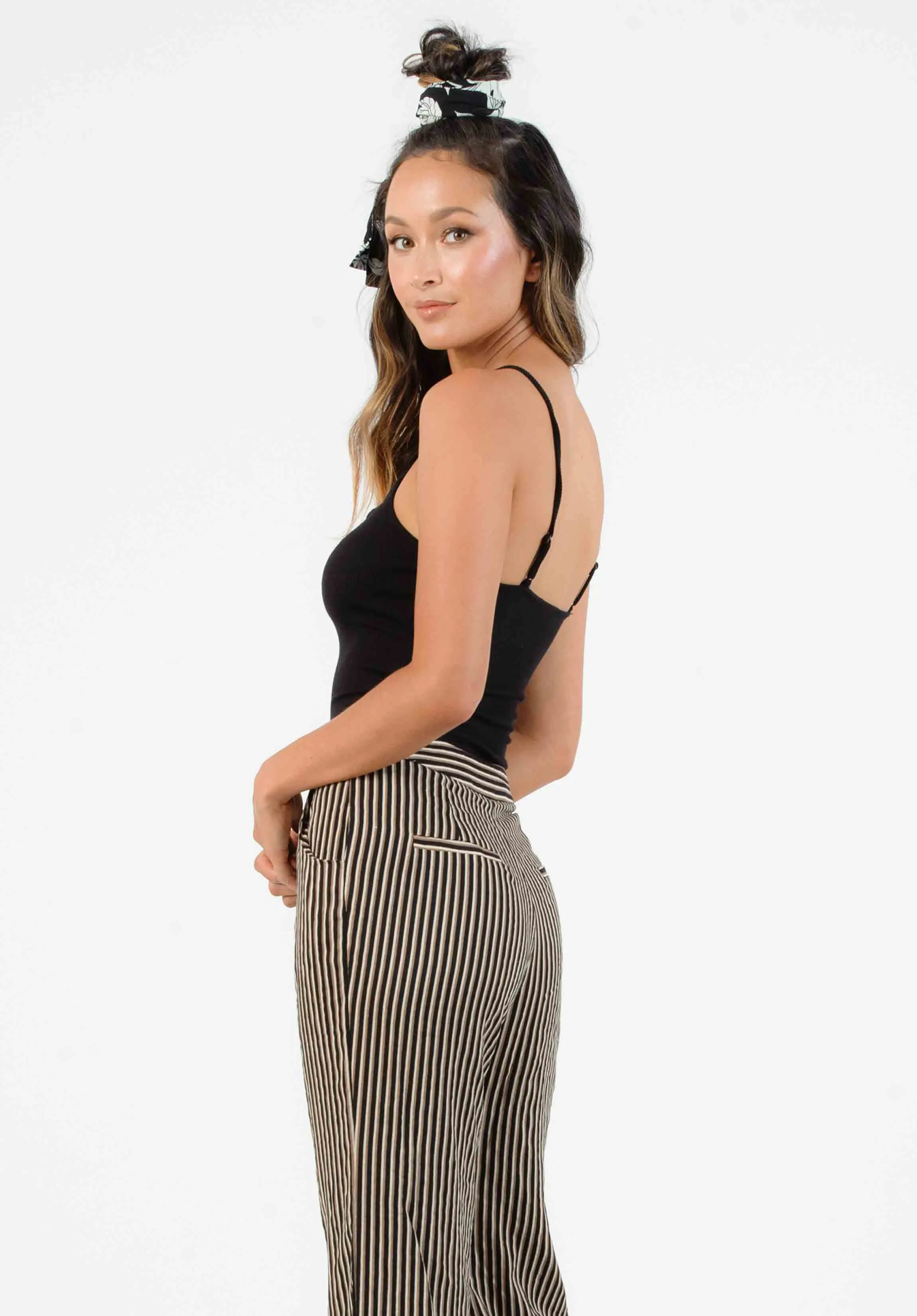 DALIAN BUTTON FRONT CAMI-BLACK sold by Lucca Couture product image thumbnail 2