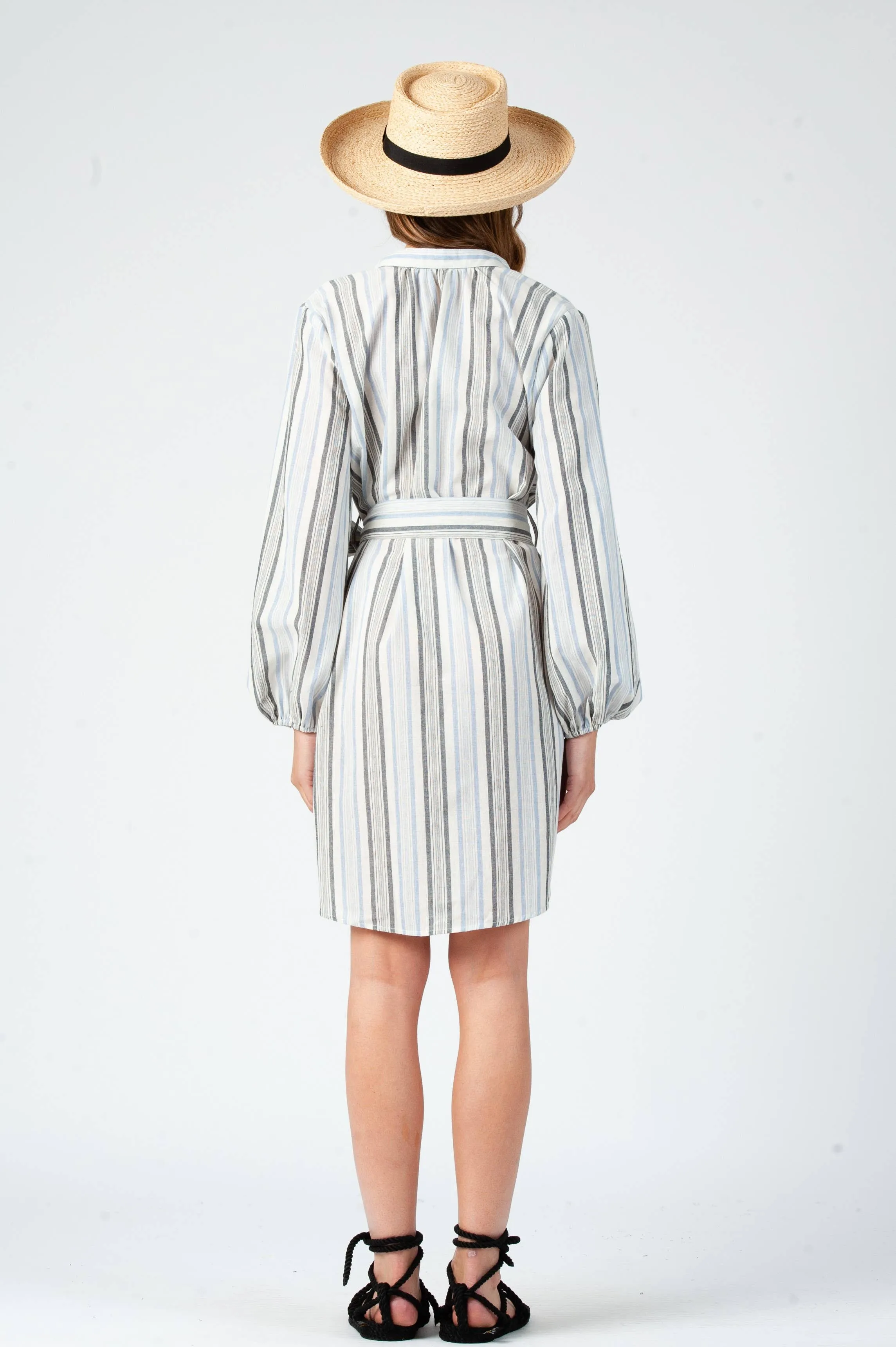 BAILEY SHIRT DRESS-OCEAN STRIPE sold by Lucca Couture product image thumbnail 5