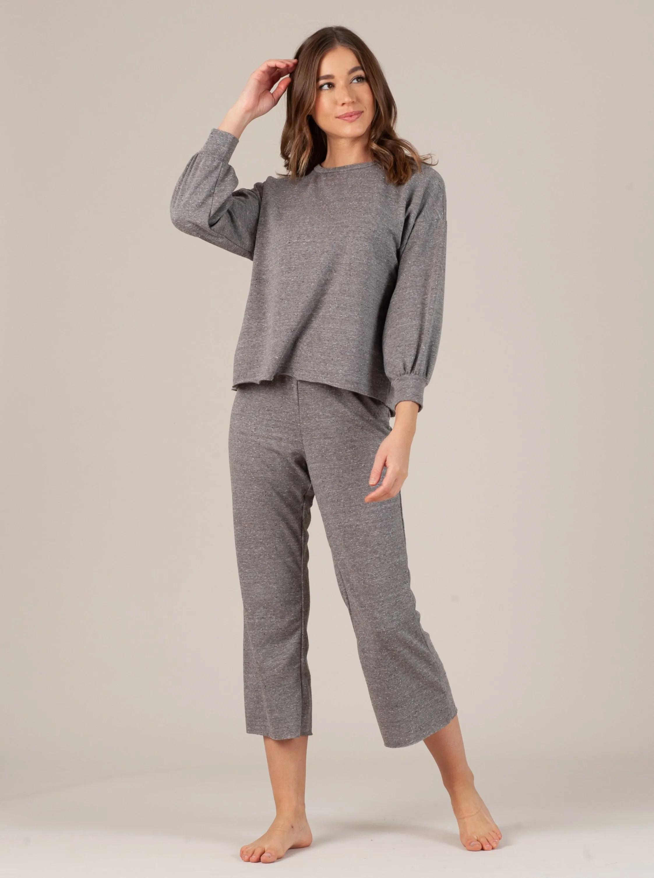 AUBRETTE SWEATPANT SET-GREY sold by Lucca Couture