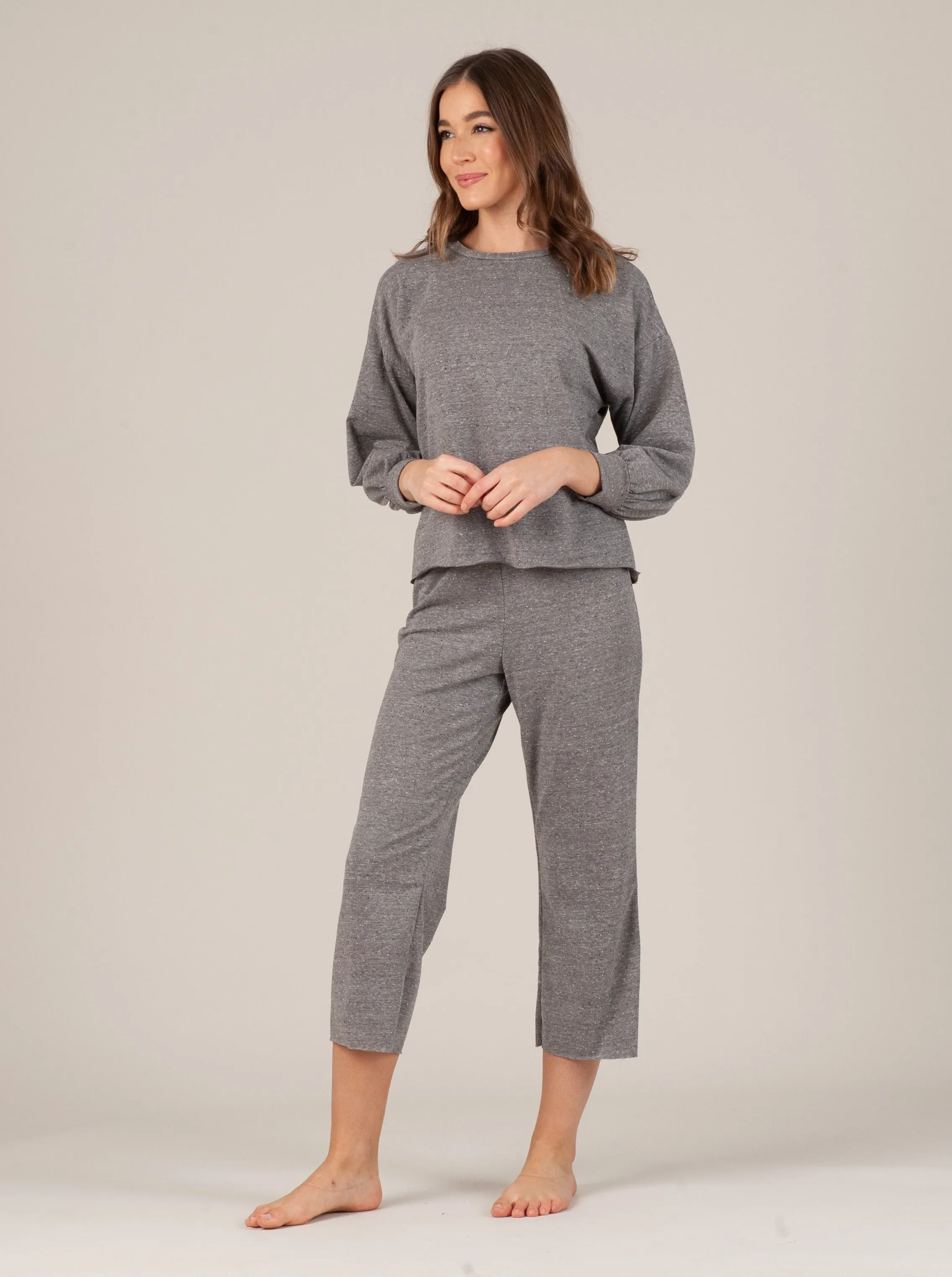 AUBRETTE SWEATPANT SET-GREY sold by Lucca Couture product image thumbnail 2