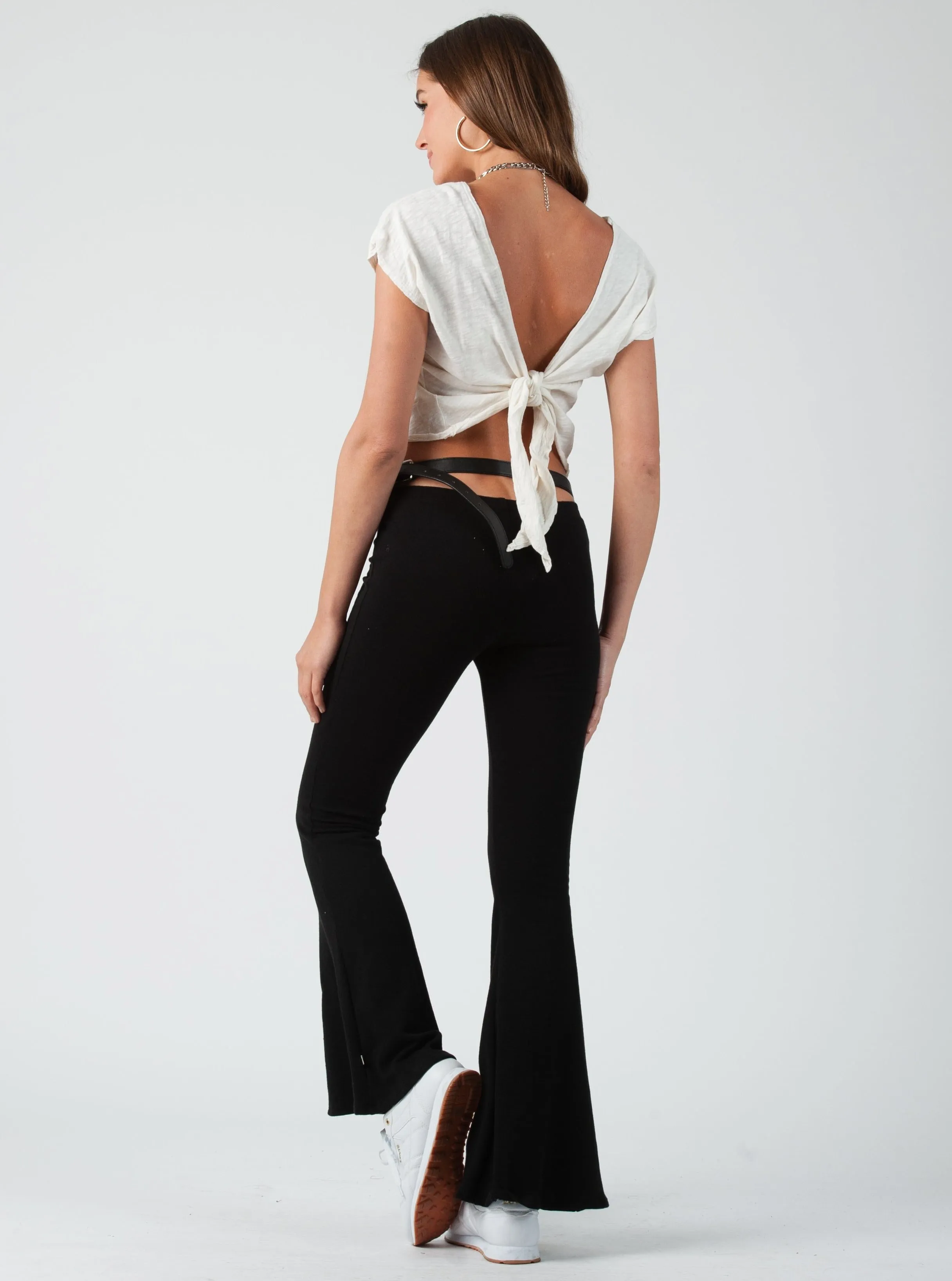 ARYA TIE BACK CROP TOP-OFF WHITE sold by Lucca Couture product image thumbnail 3