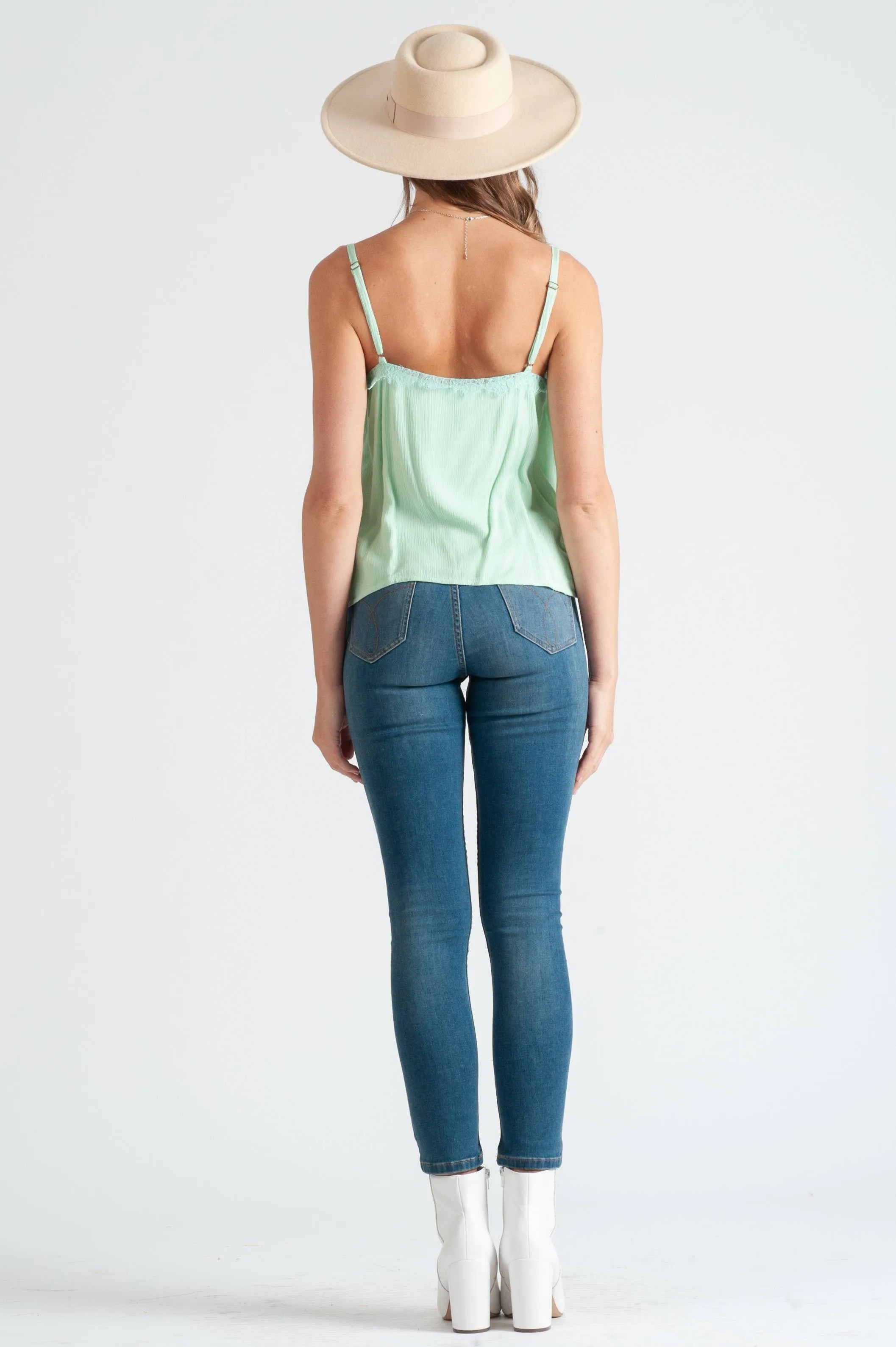 Women's Lace Trim Cami Top sold by Lucca Couture product image thumbnail 2