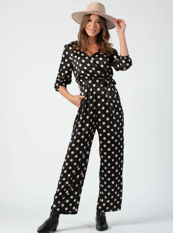 Women's Polka Dot Jumpsuit sold by Lucca Couture